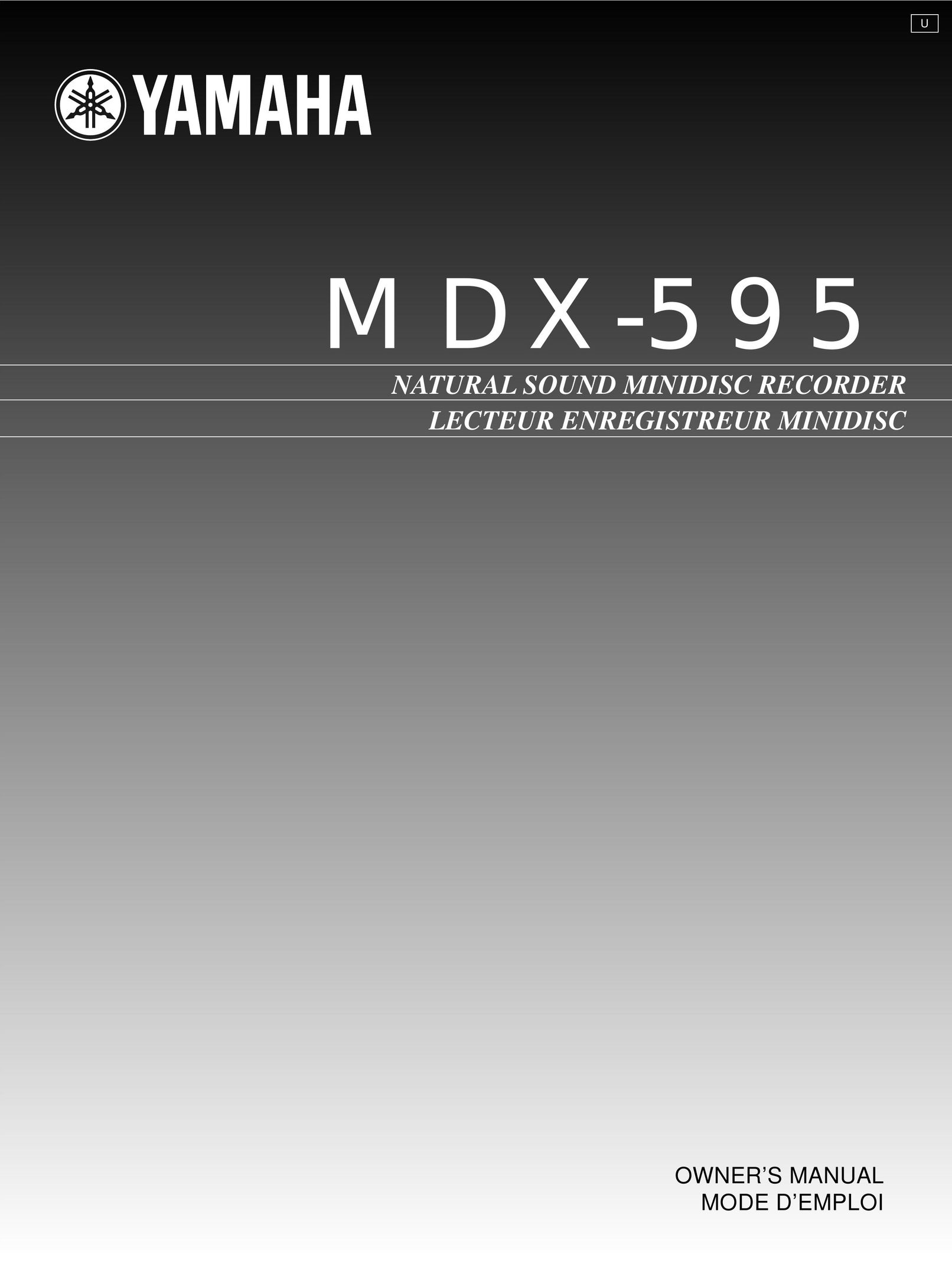 Yamaha MDX-595 MiniDisc Player User Manual