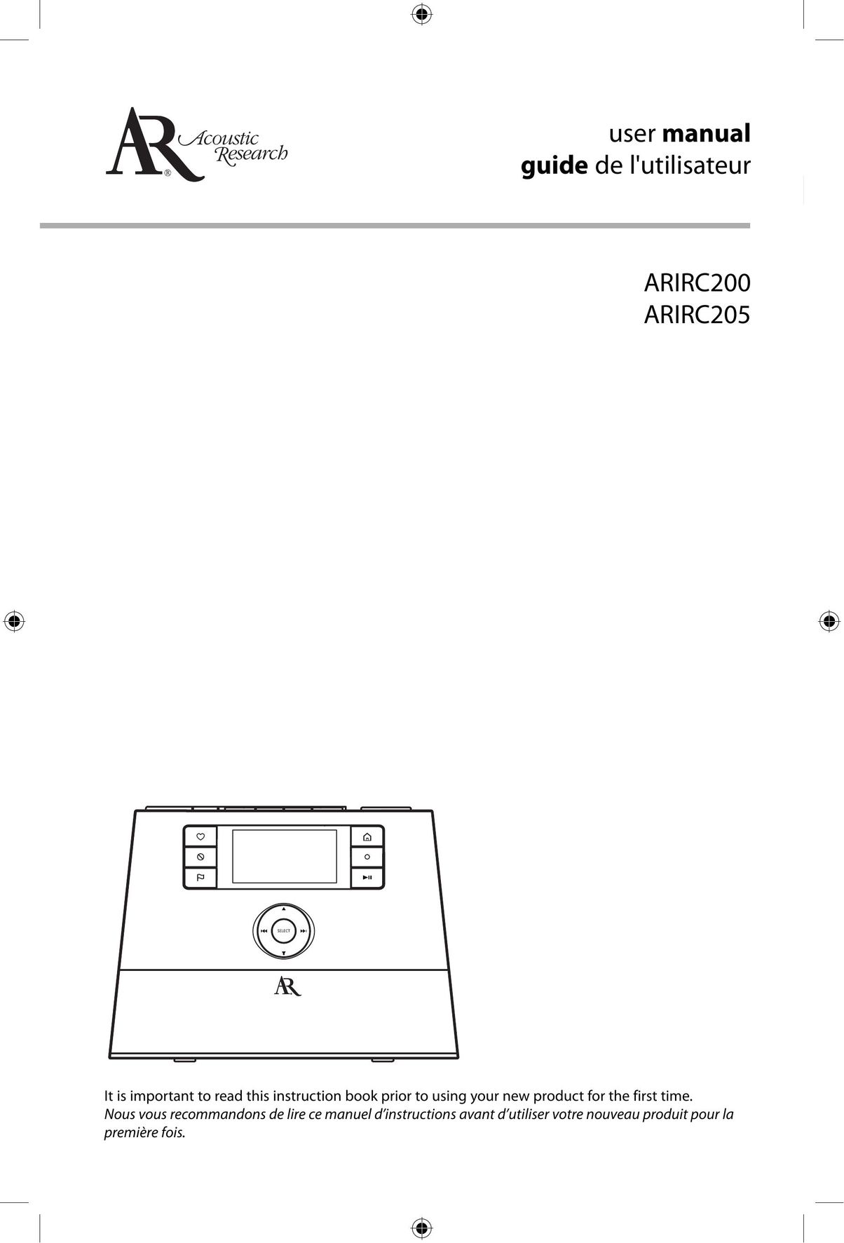 Acoustic Research ARIRC205 Radio User Manual