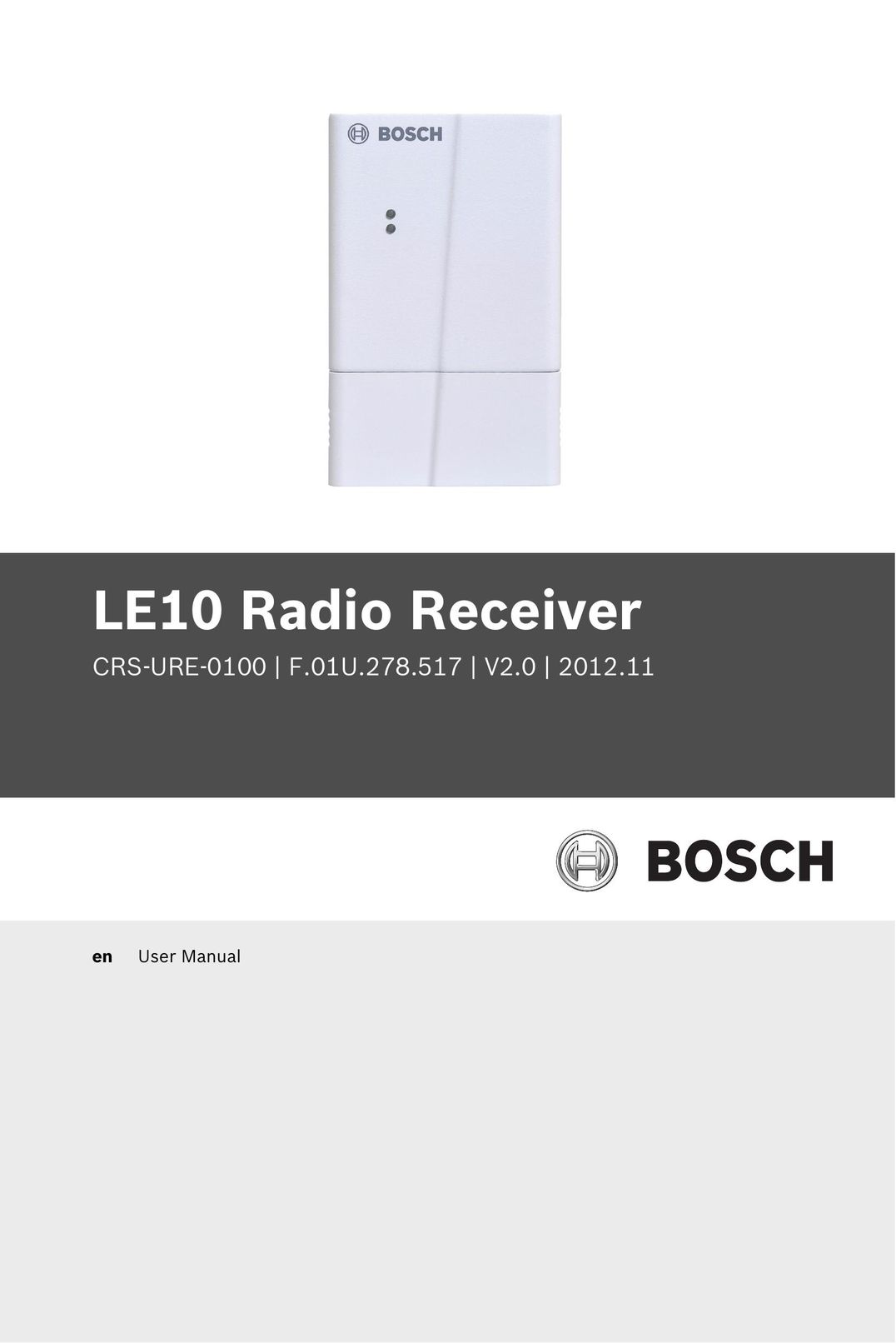 Bosch Appliances LE10 Radio User Manual