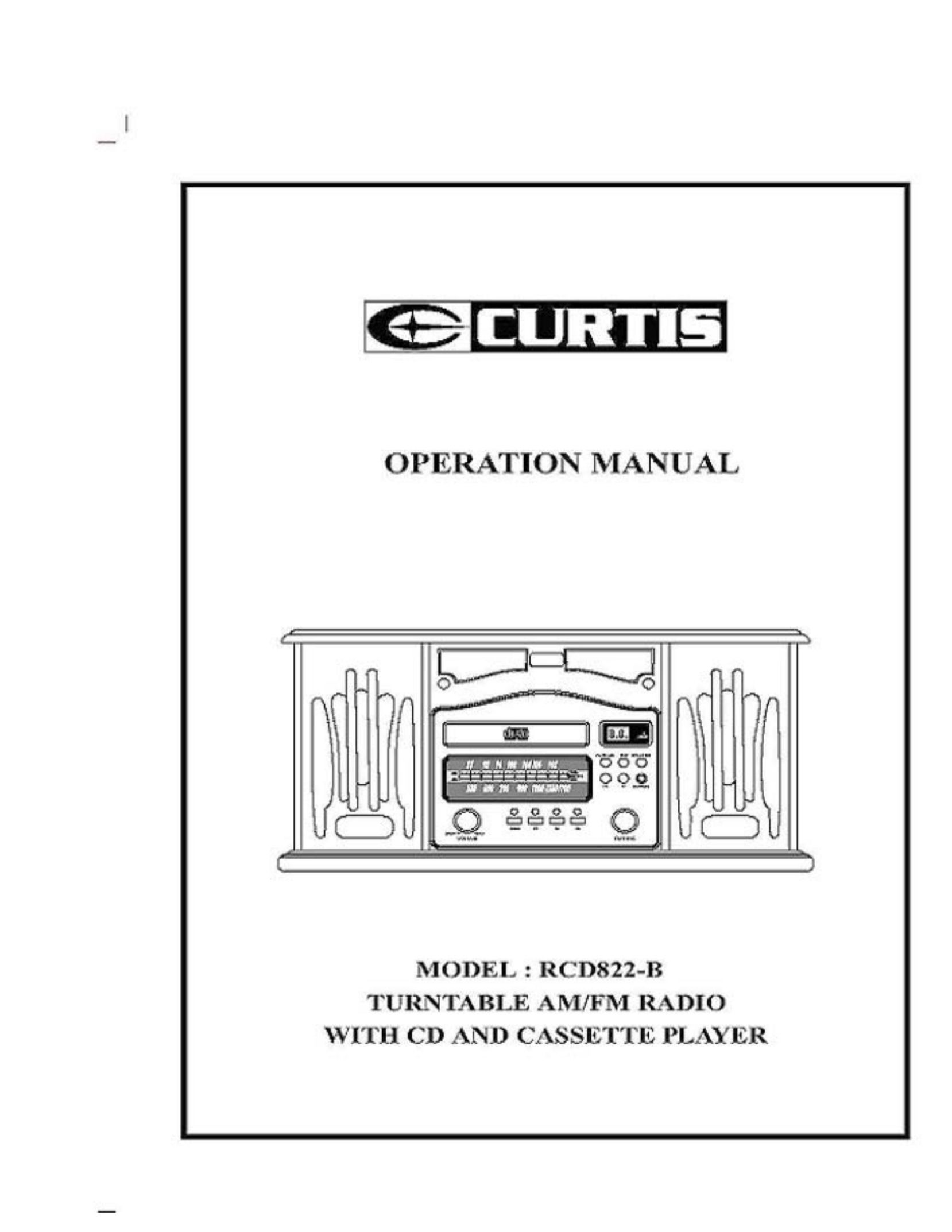 Curtis RCD822-B Radio User Manual
