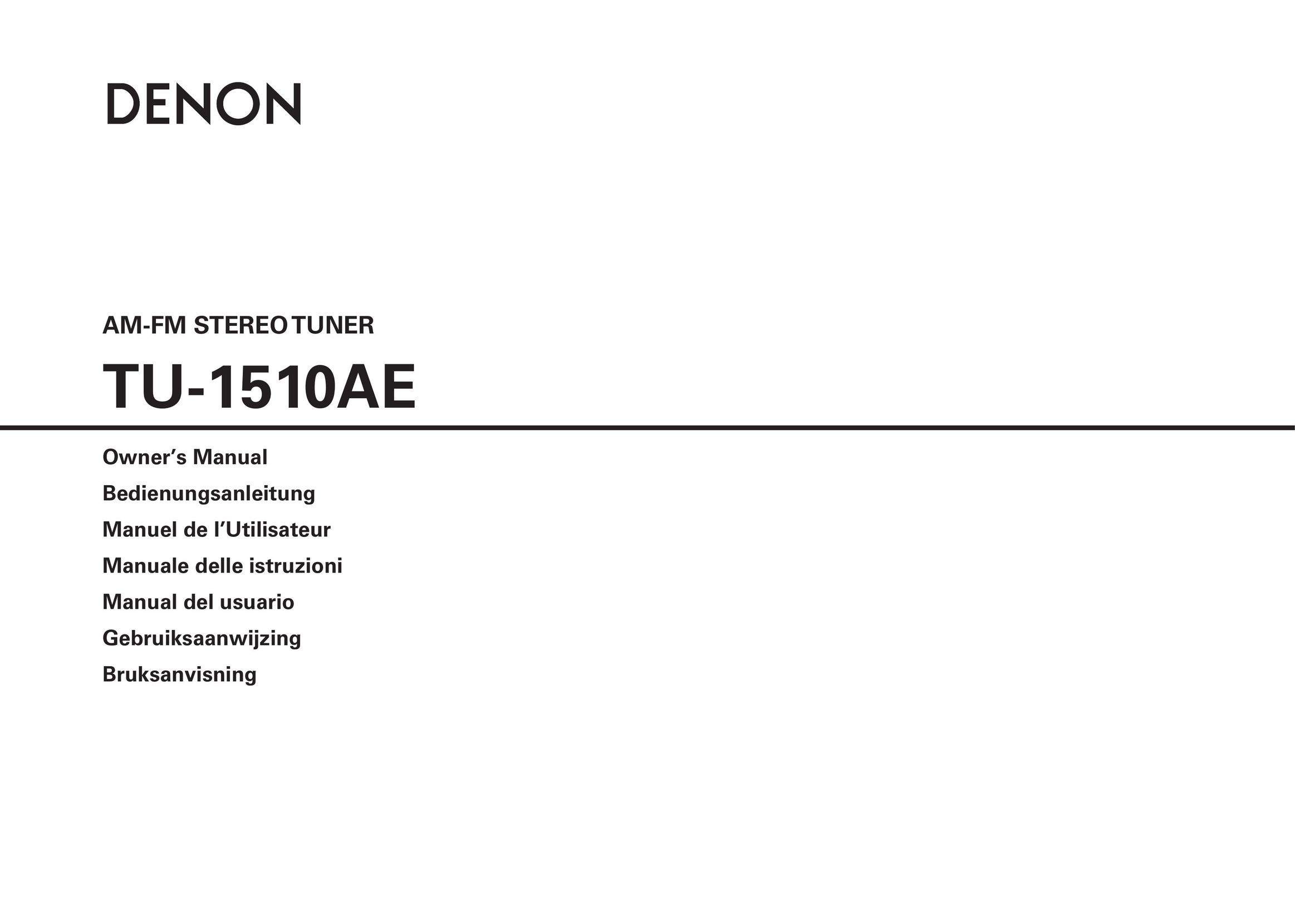 Denon TU-1510AE Radio User Manual
