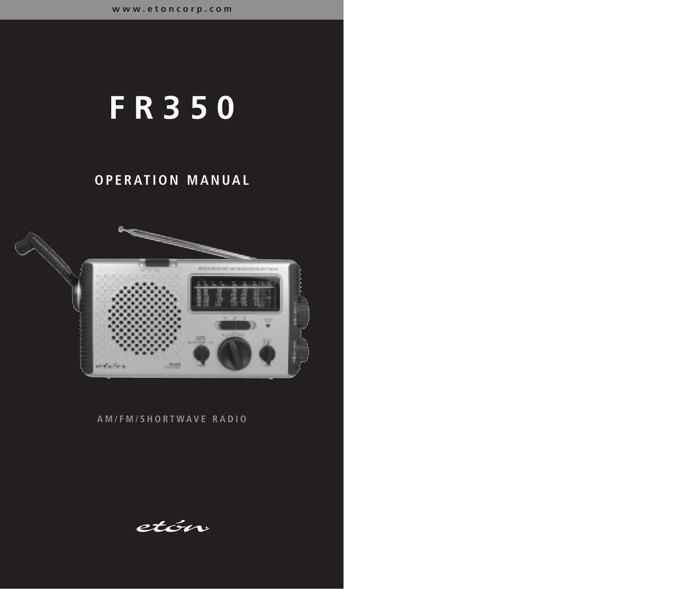 Eton FR350 Radio User Manual