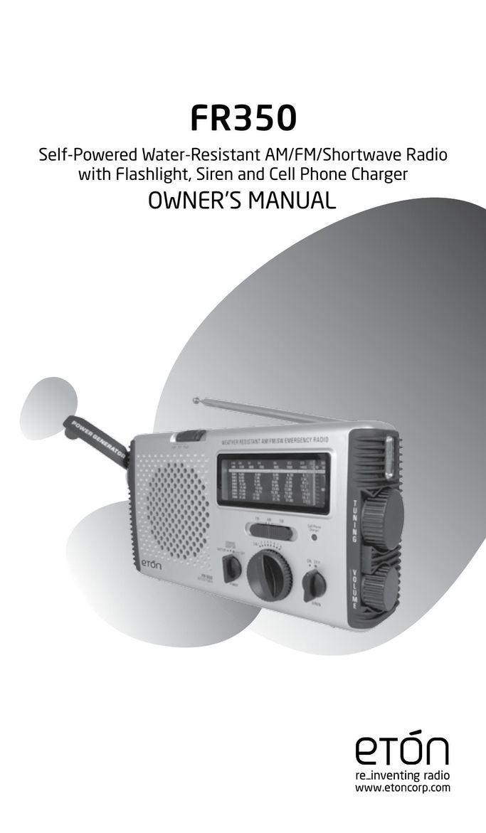 Eton FR350 Radio User Manual