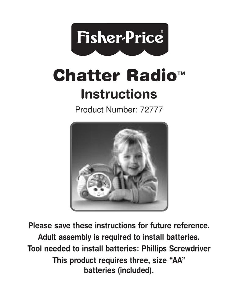 Fisher-Price 72777 Radio User Manual