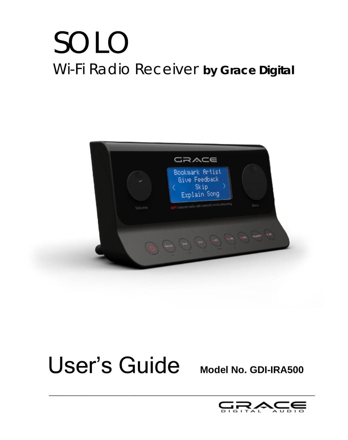 Grace GDI-IRA500 Radio User Manual