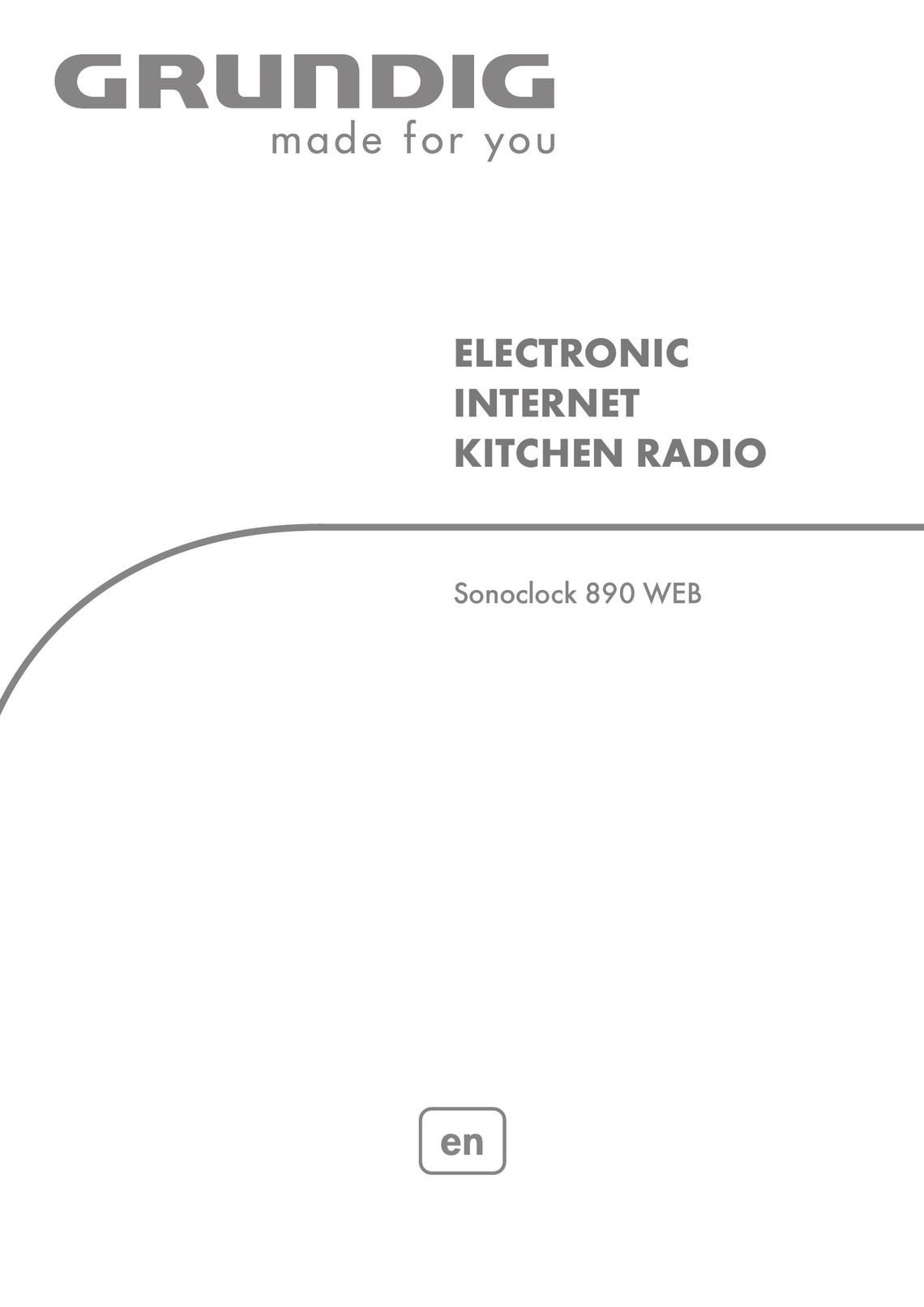 Grundig Sonoclock 890 WEB Radio User Manual