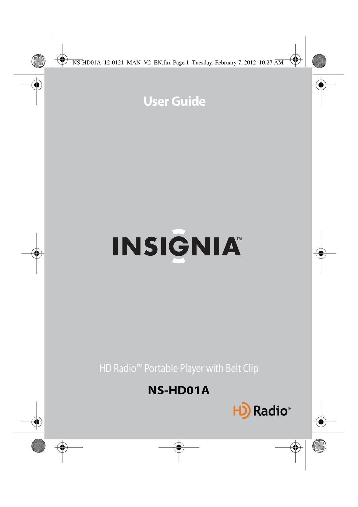 Insignia NS-HD01A Radio User Manual
