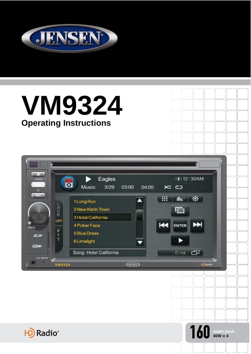 Jensen VM9324 Radio User Manual