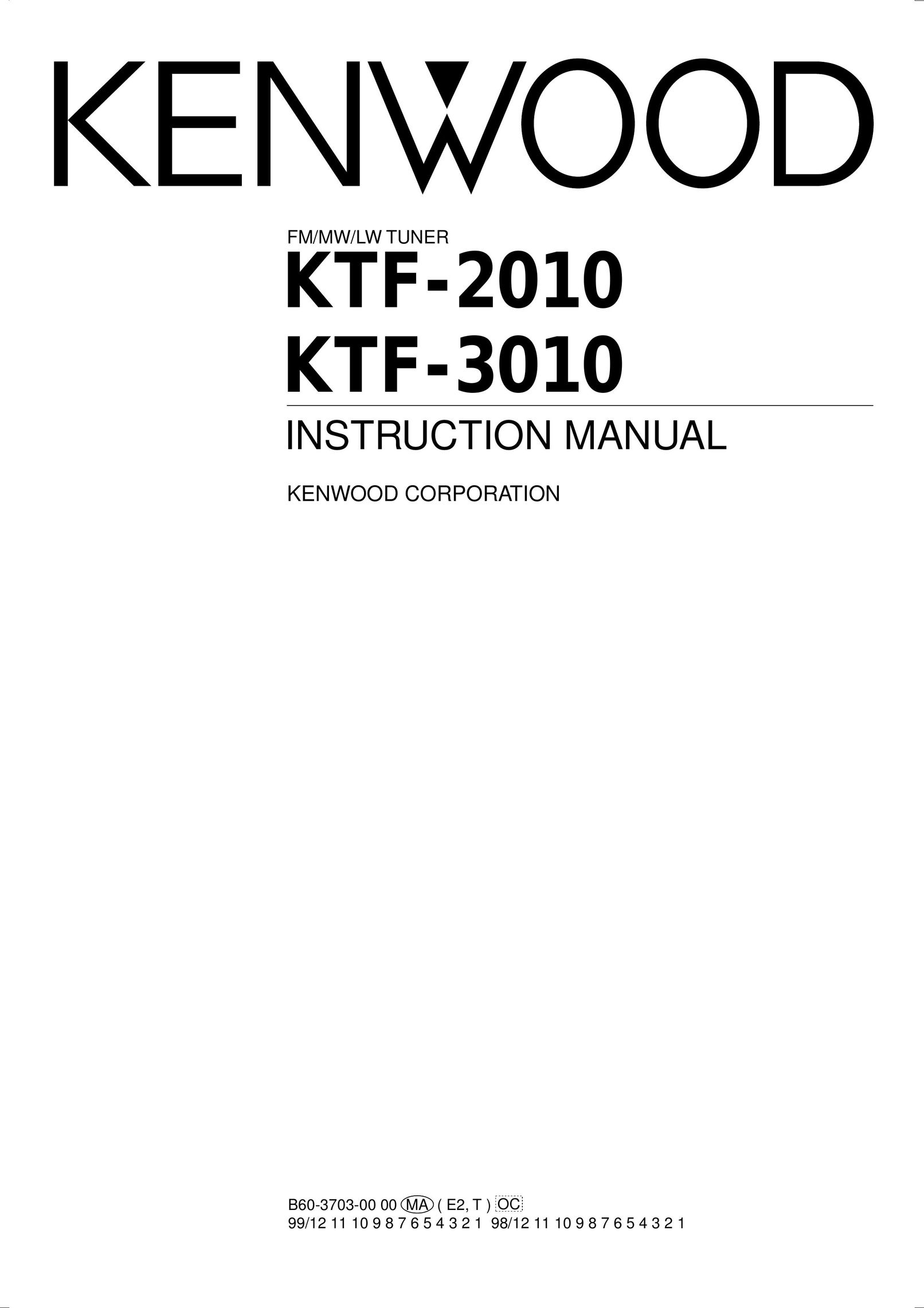 Kenwood KTF-2010 Radio User Manual