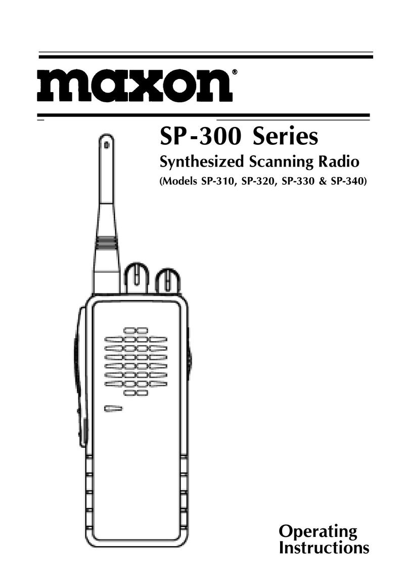 Maxon Telecom SP-300 Series Synthesized Scanning Radio Radio User Manual