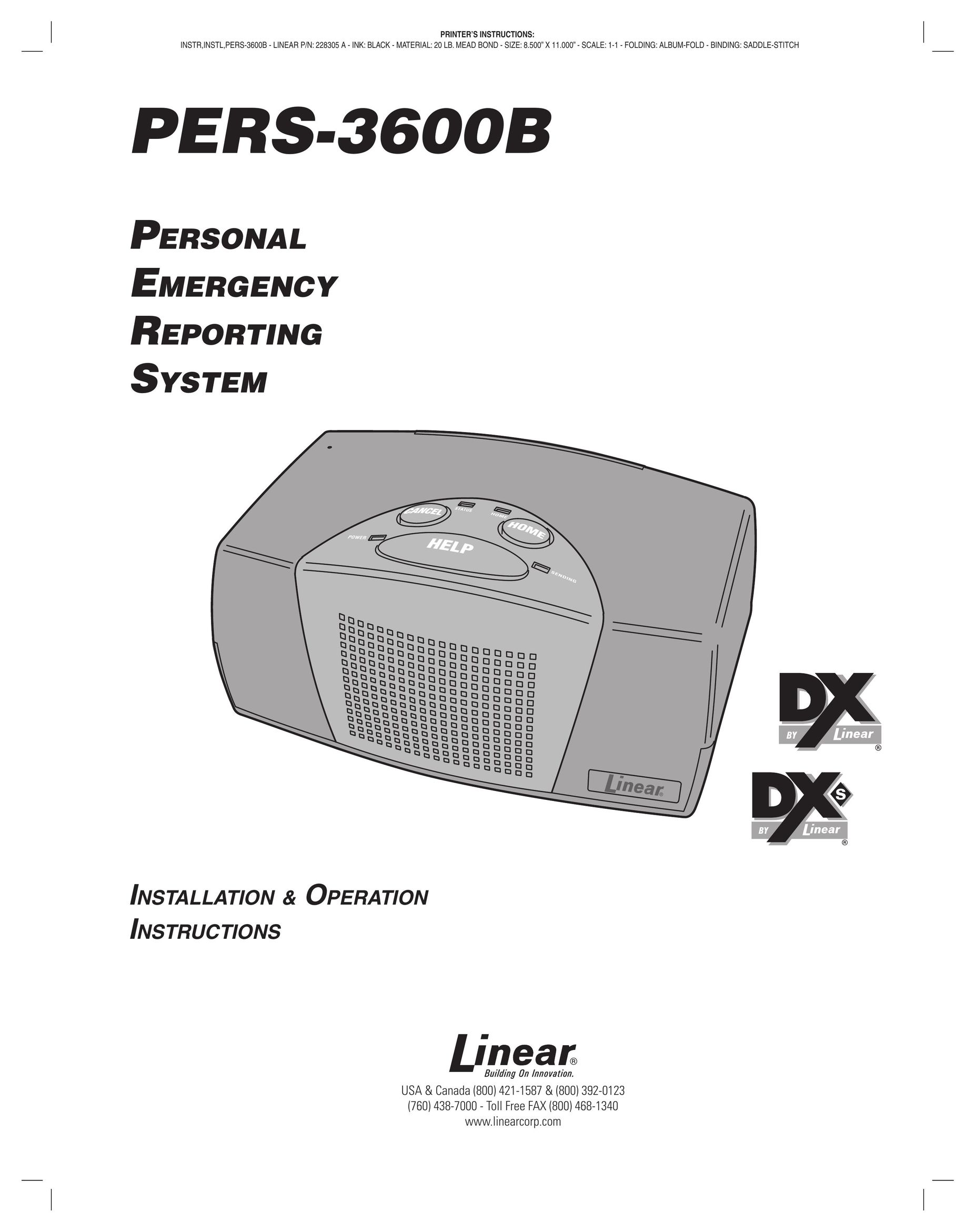 Niles Audio PERS-3600B Radio User Manual