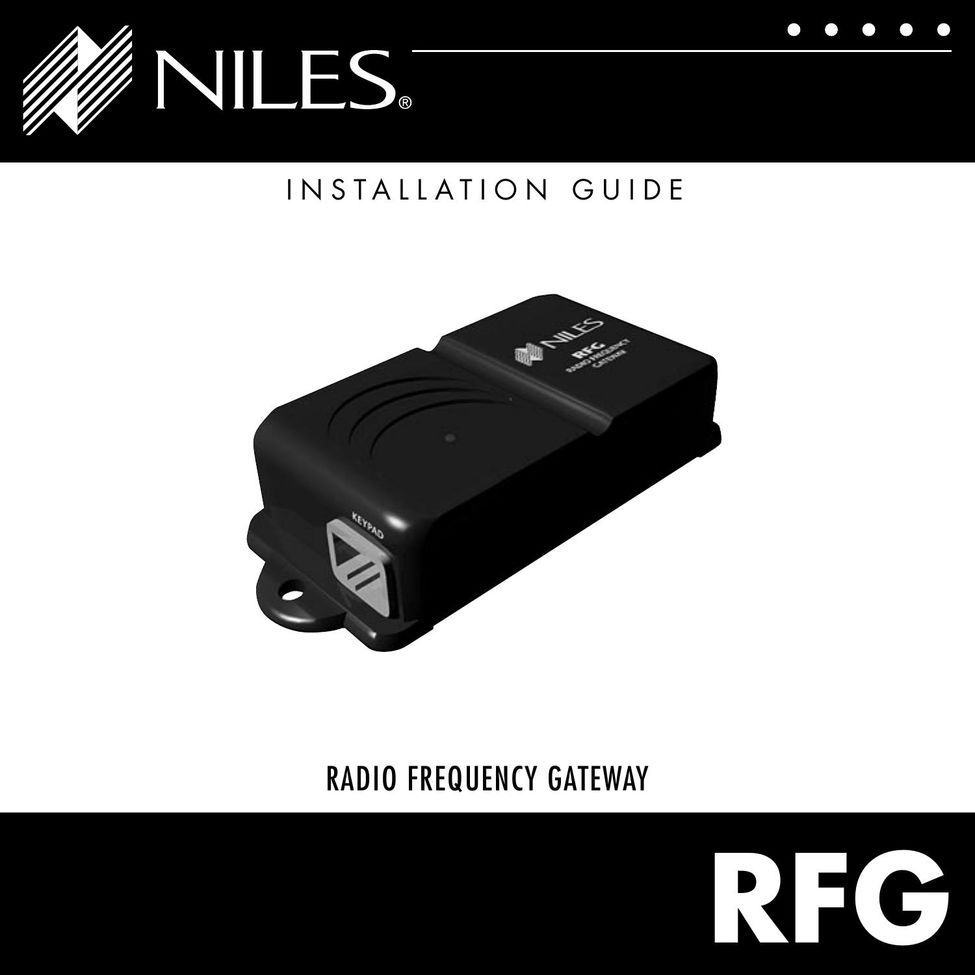 Niles Audio RFG Radio User Manual