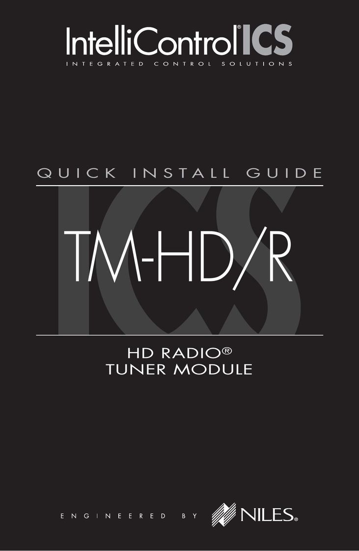 Niles Audio TM-HD/R Radio User Manual