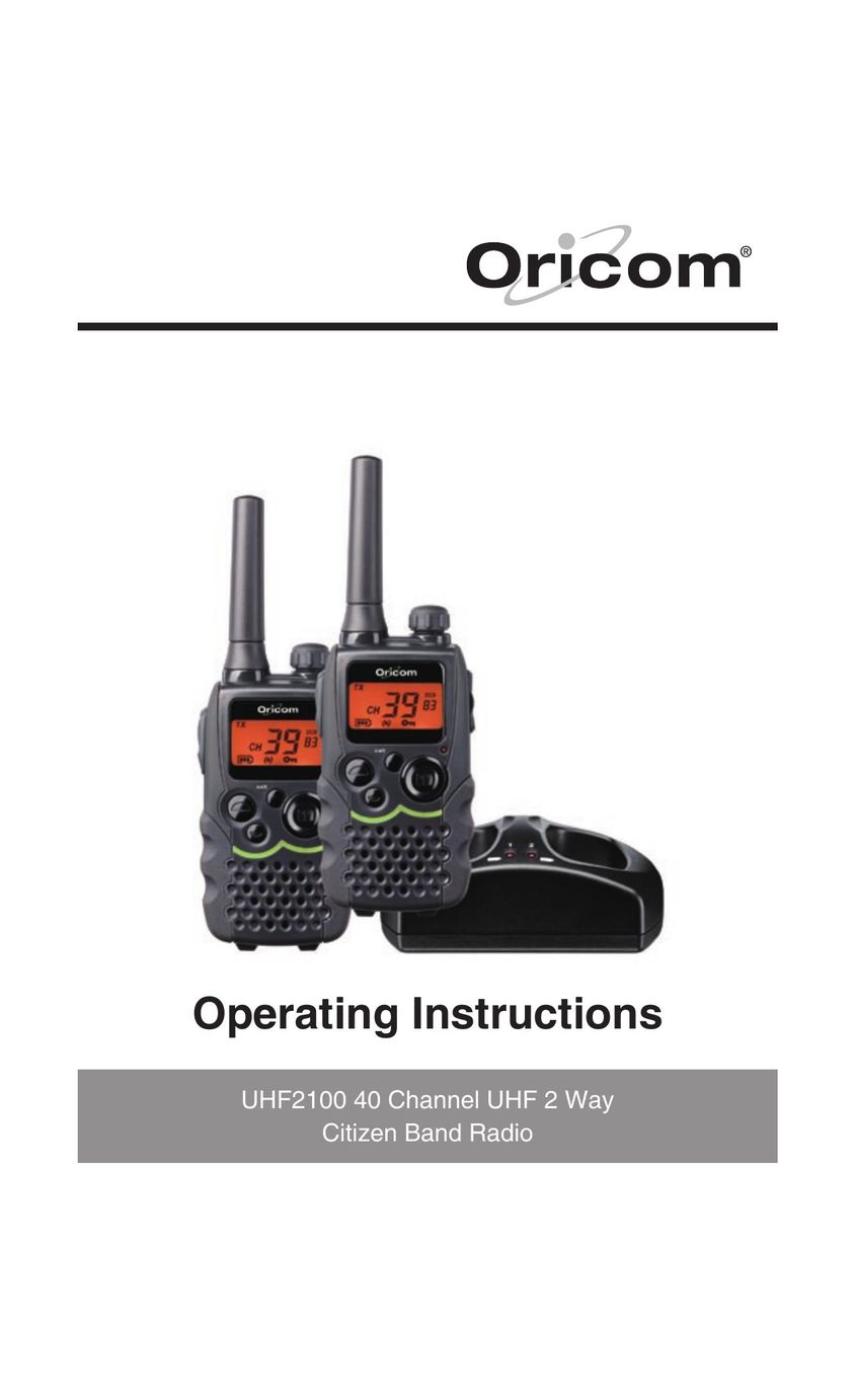 Oricom UHF2100 Radio User Manual