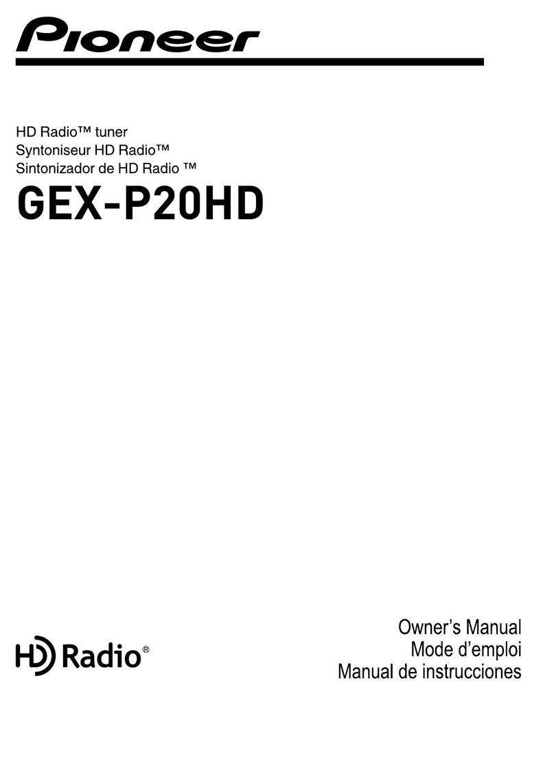 Pioneer GEX-P20HD Radio User Manual