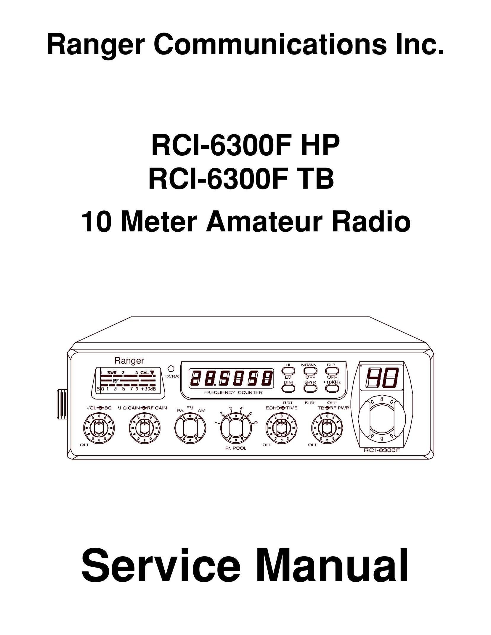 Ranger RCI-6300F HP Radio User Manual