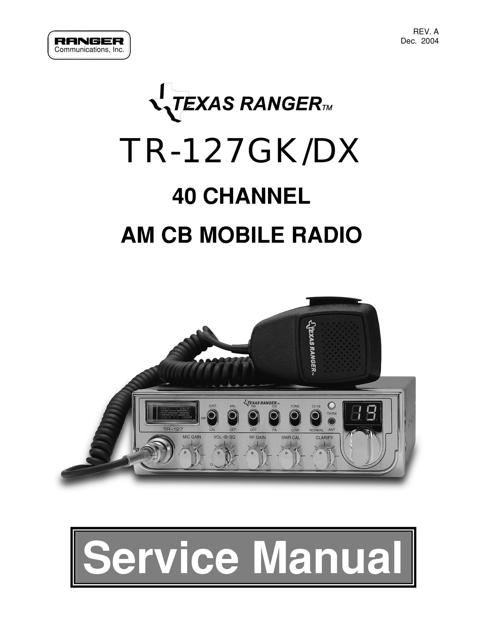 Ranger TR-127GK/DX Radio User Manual