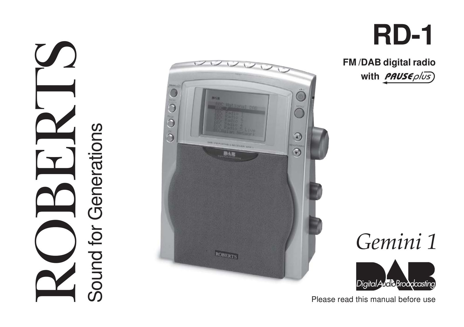 Roberts Radio RD-1 Radio User Manual