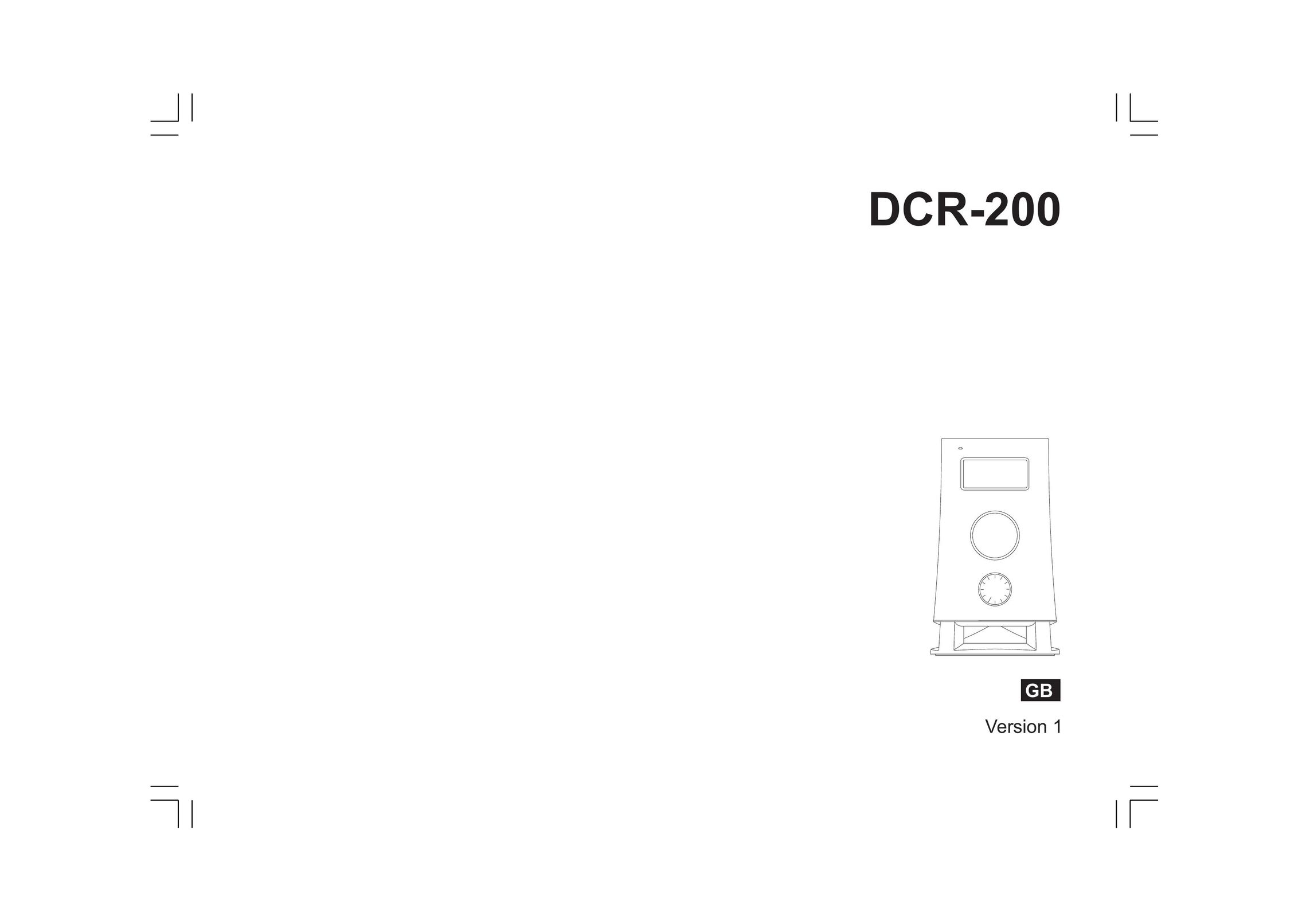 Sangean Electronics DCR-200 Radio User Manual