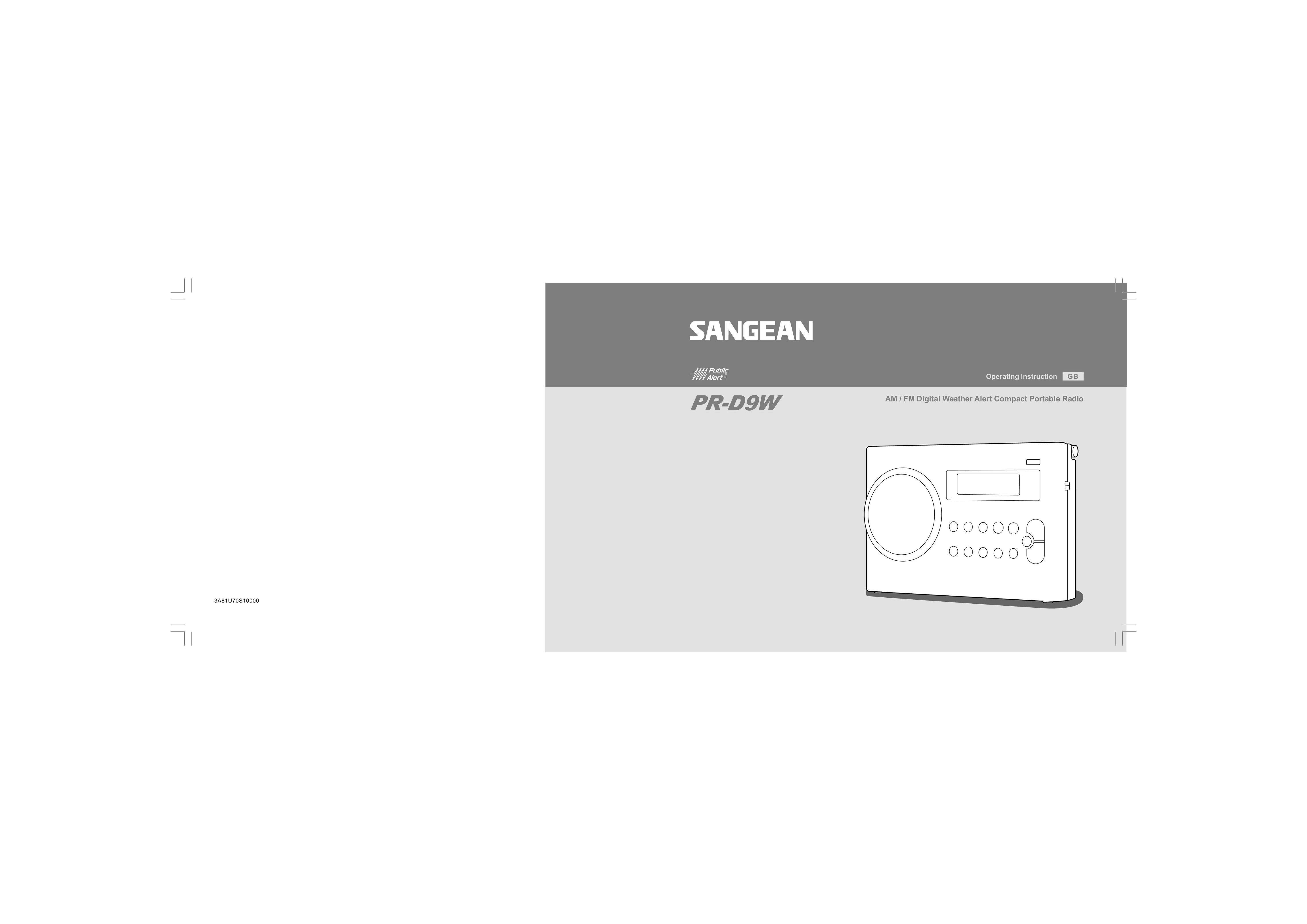 Sangean Electronics PR-D9W Radio User Manual
