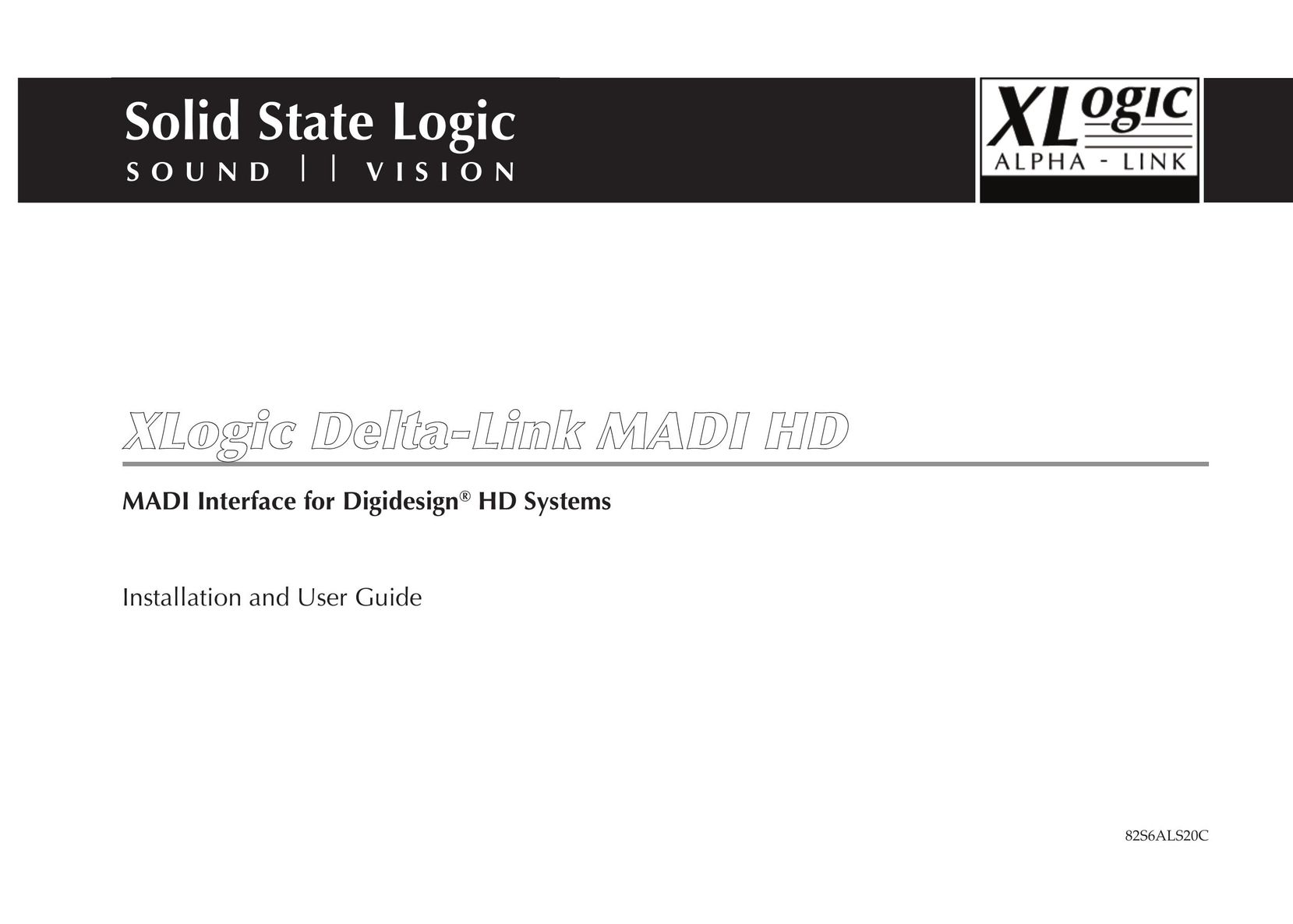 Solid State Logic LINK MADI HD Radio User Manual