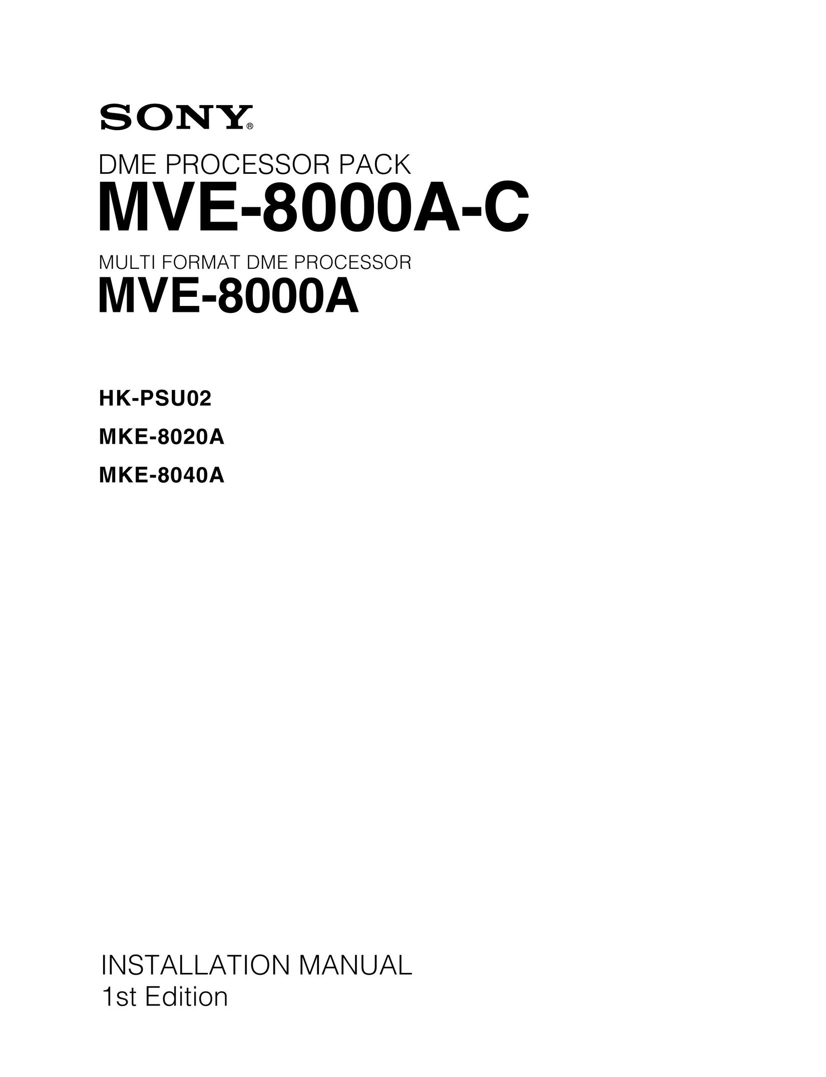 Sony MVE-8000A Radio User Manual