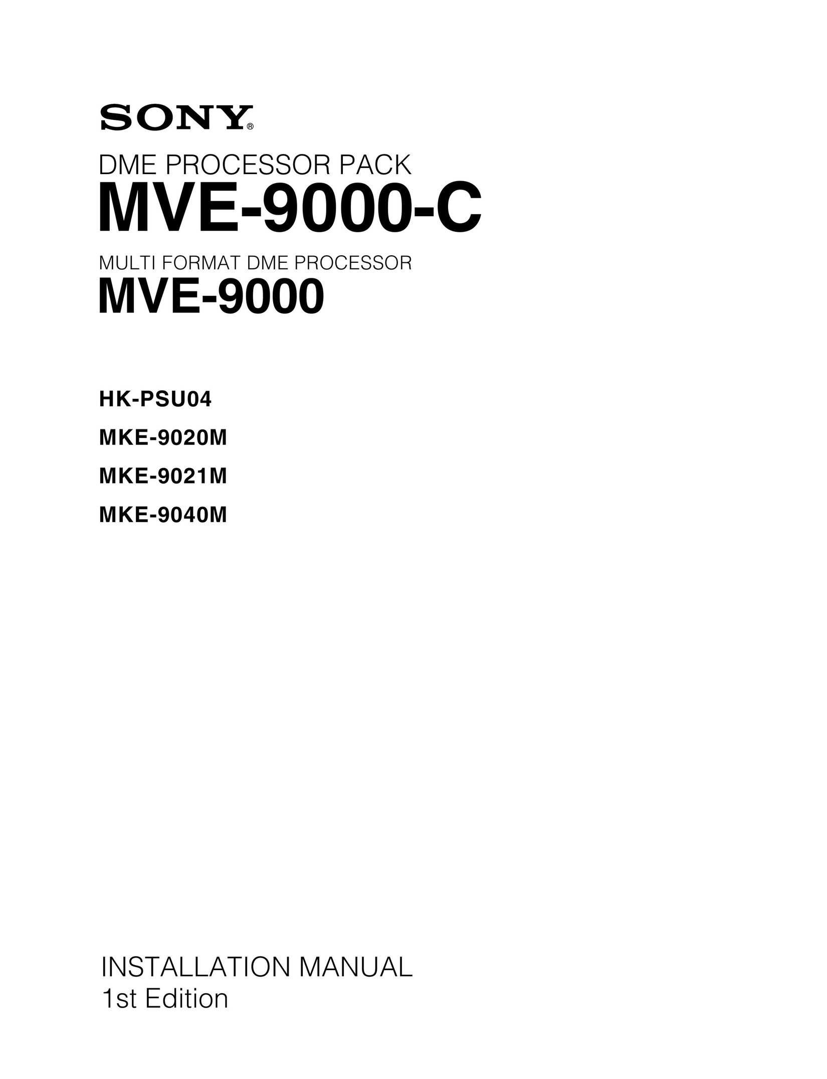 Sony MVE-9000 Radio User Manual