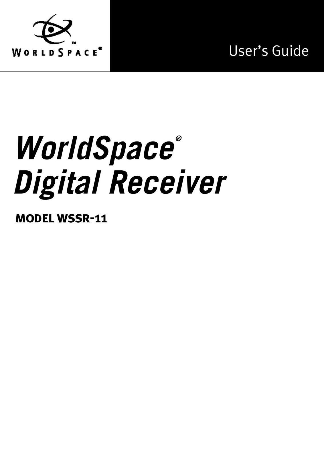 WorldSpace wssr-11 Radio User Manual