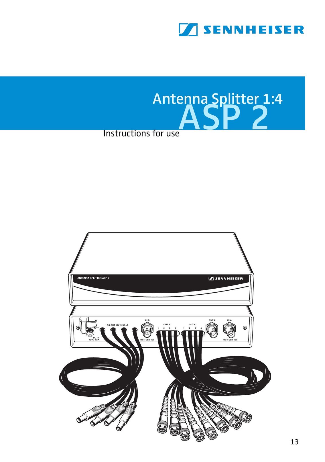 Sennheiser ASP 2 Radio Antenna User Manual