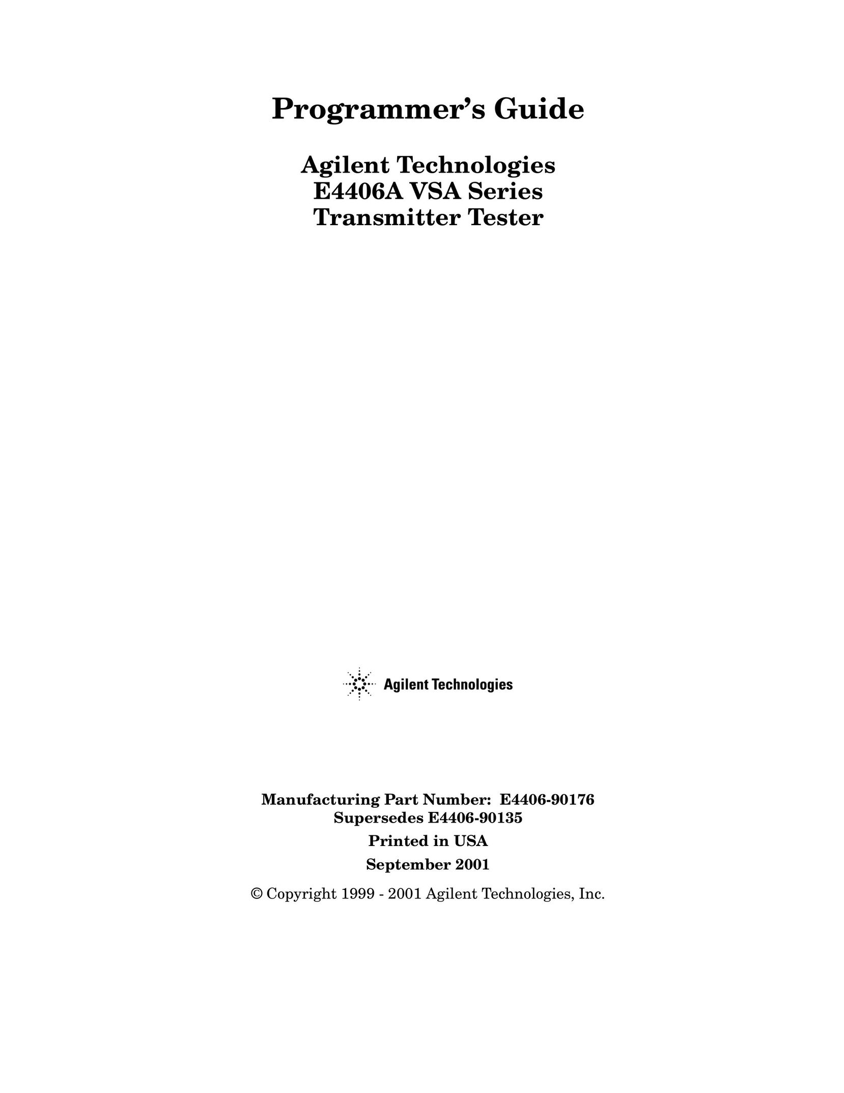 Agilent Technologies E4406A VSA Satellite Radio User Manual