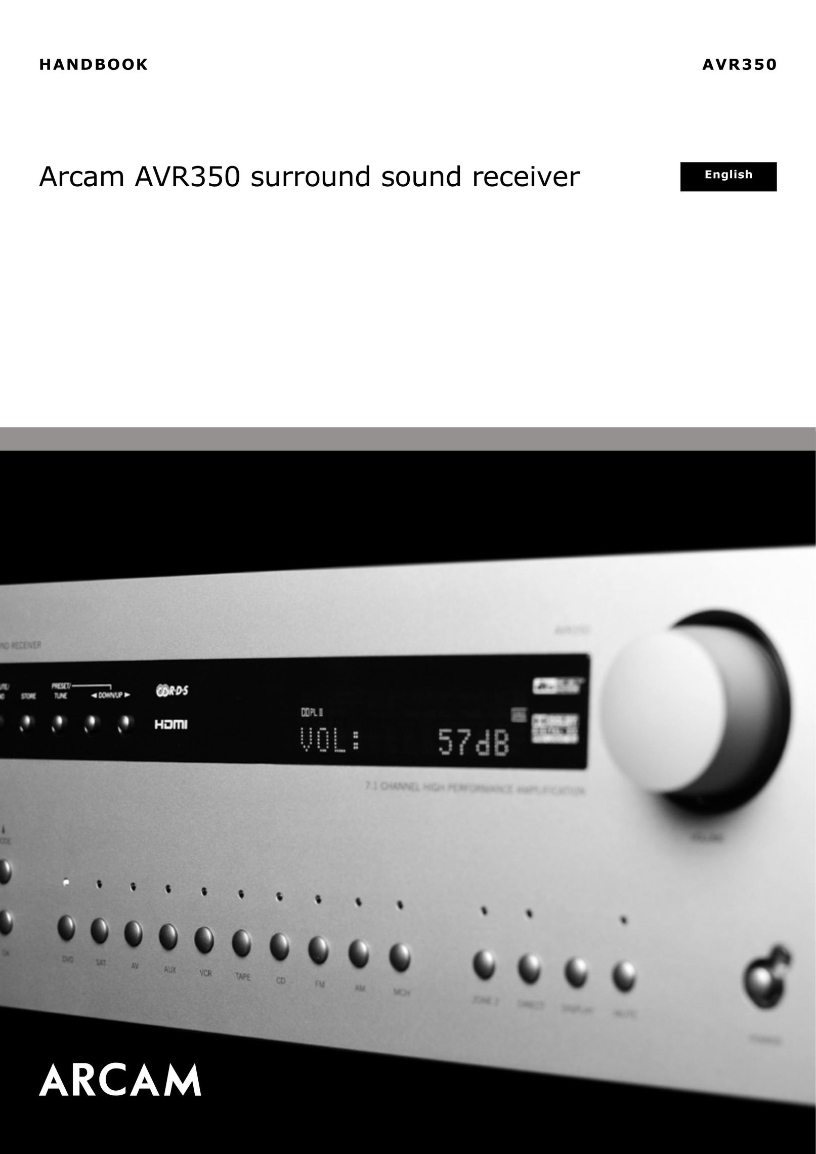 Arcam AVR350 Satellite Radio User Manual