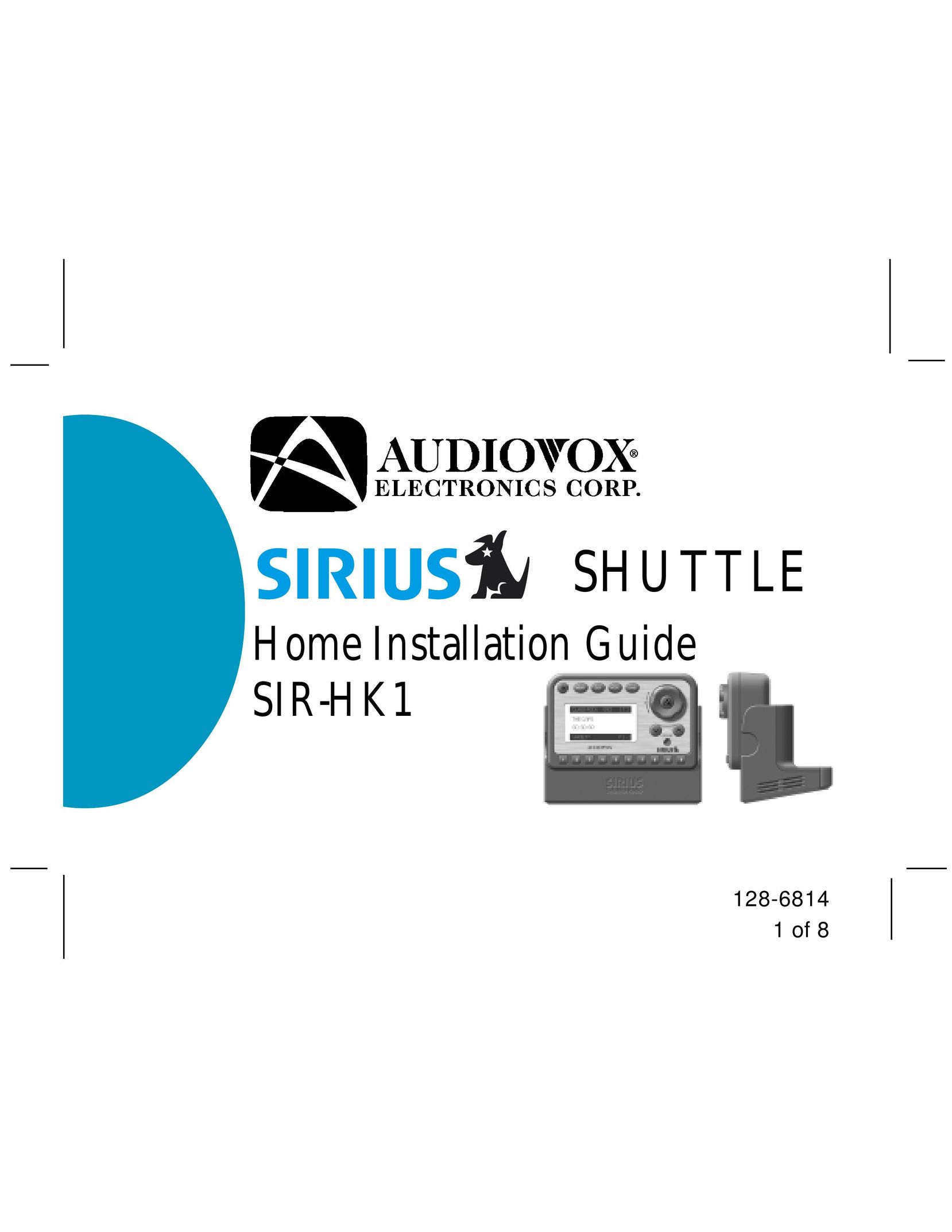 Audiovox SIR-HK1 Satellite Radio User Manual
