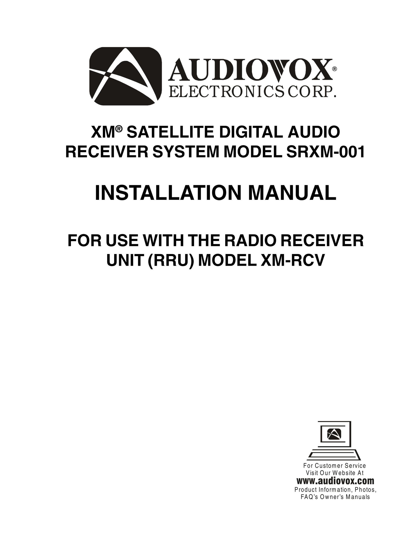 Audiovox XM-RCV Satellite Radio User Manual