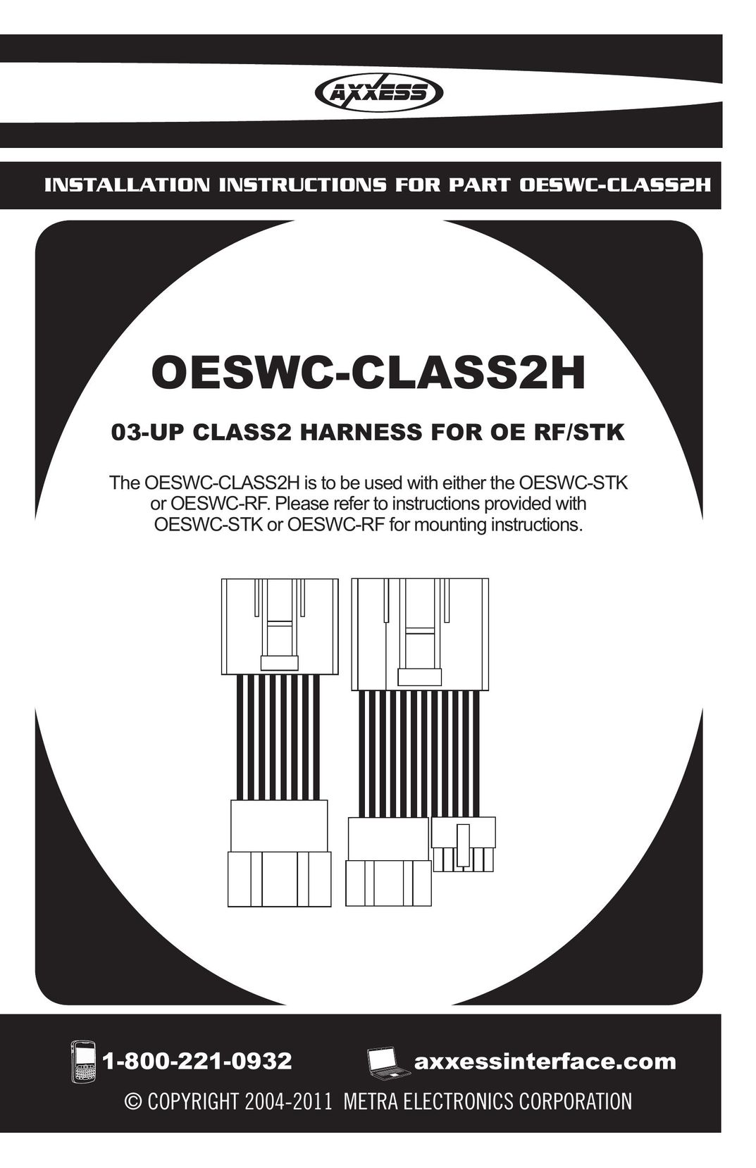 Axxess Interface OESWC-CLASS2H Satellite Radio User Manual