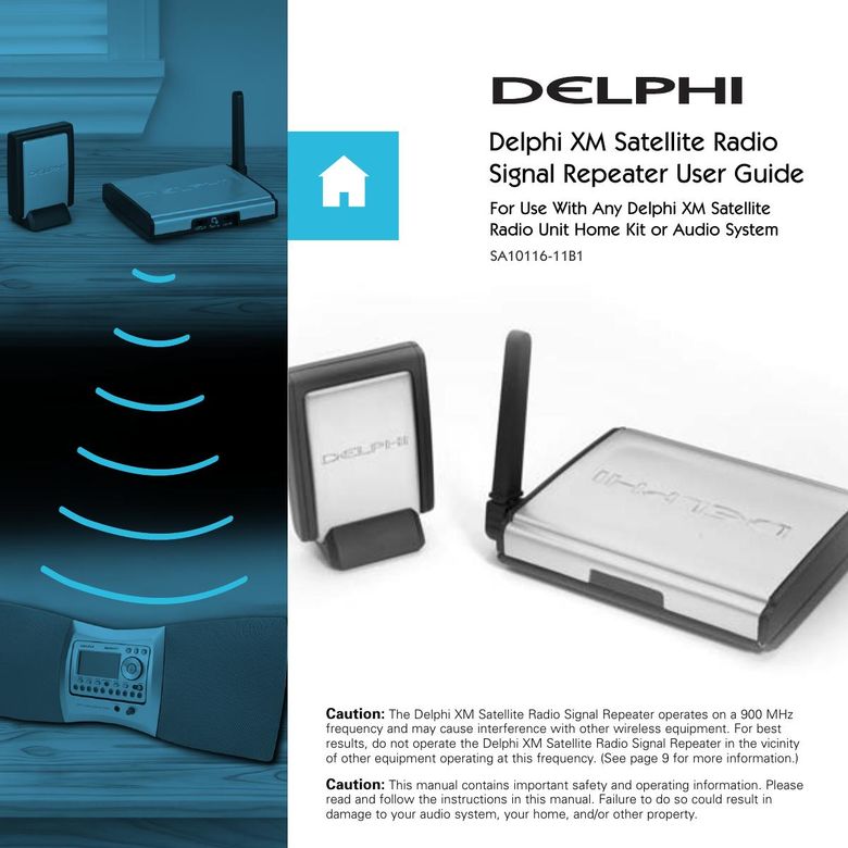 Delphi SA10116-11B1 Satellite Radio User Manual