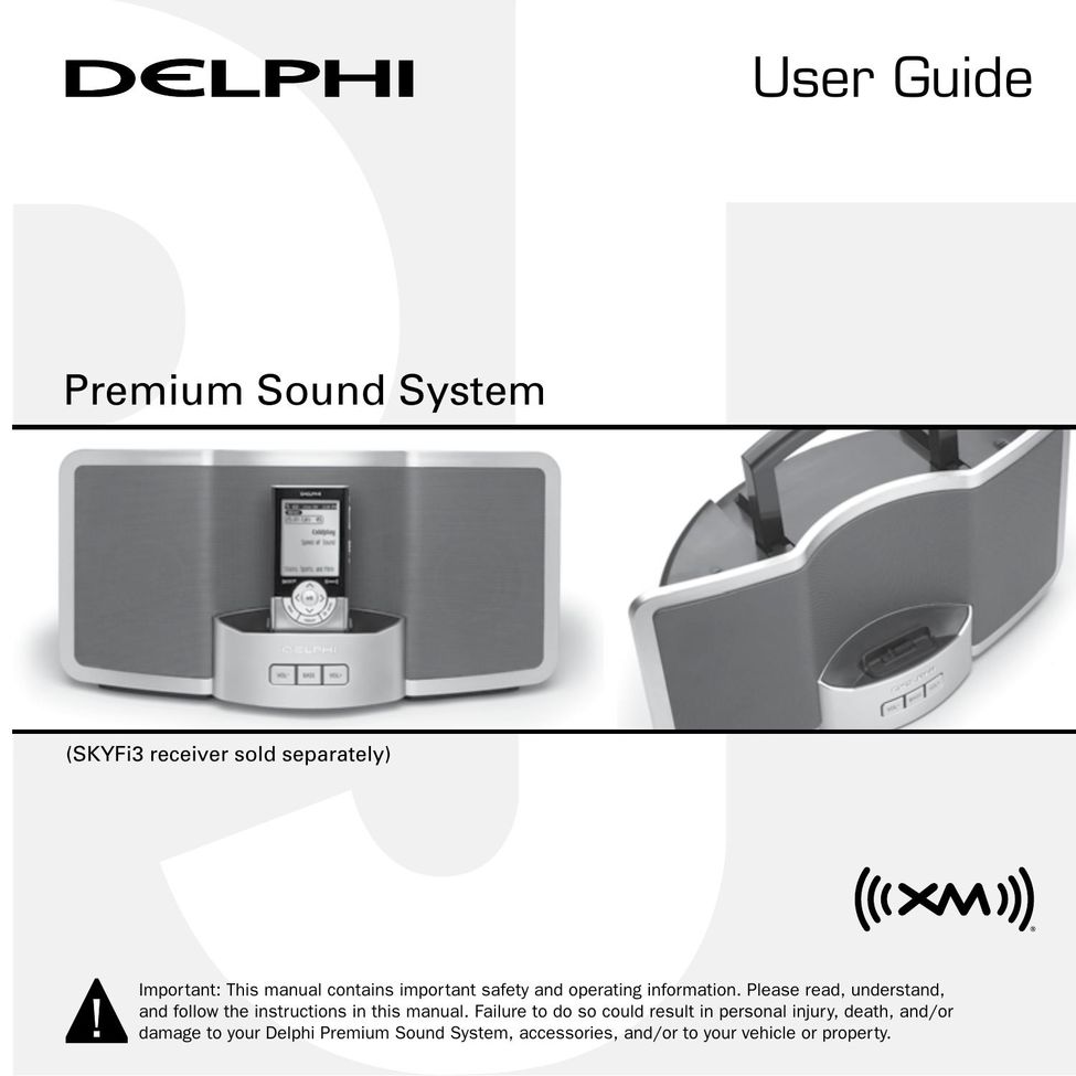 Delphi SA10221 Satellite Radio User Manual