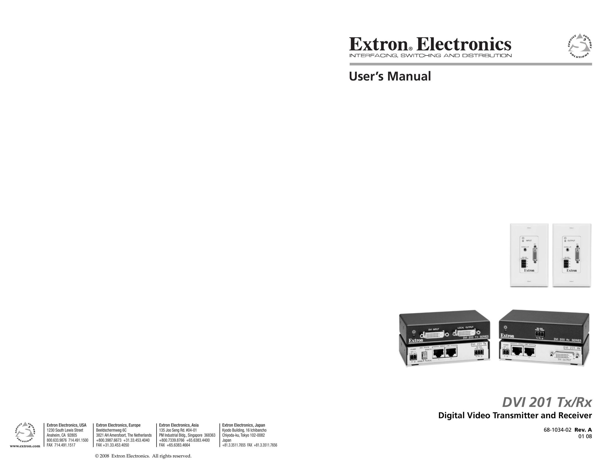Extron electronic 68-1034-02 Rev. A Satellite Radio User Manual
