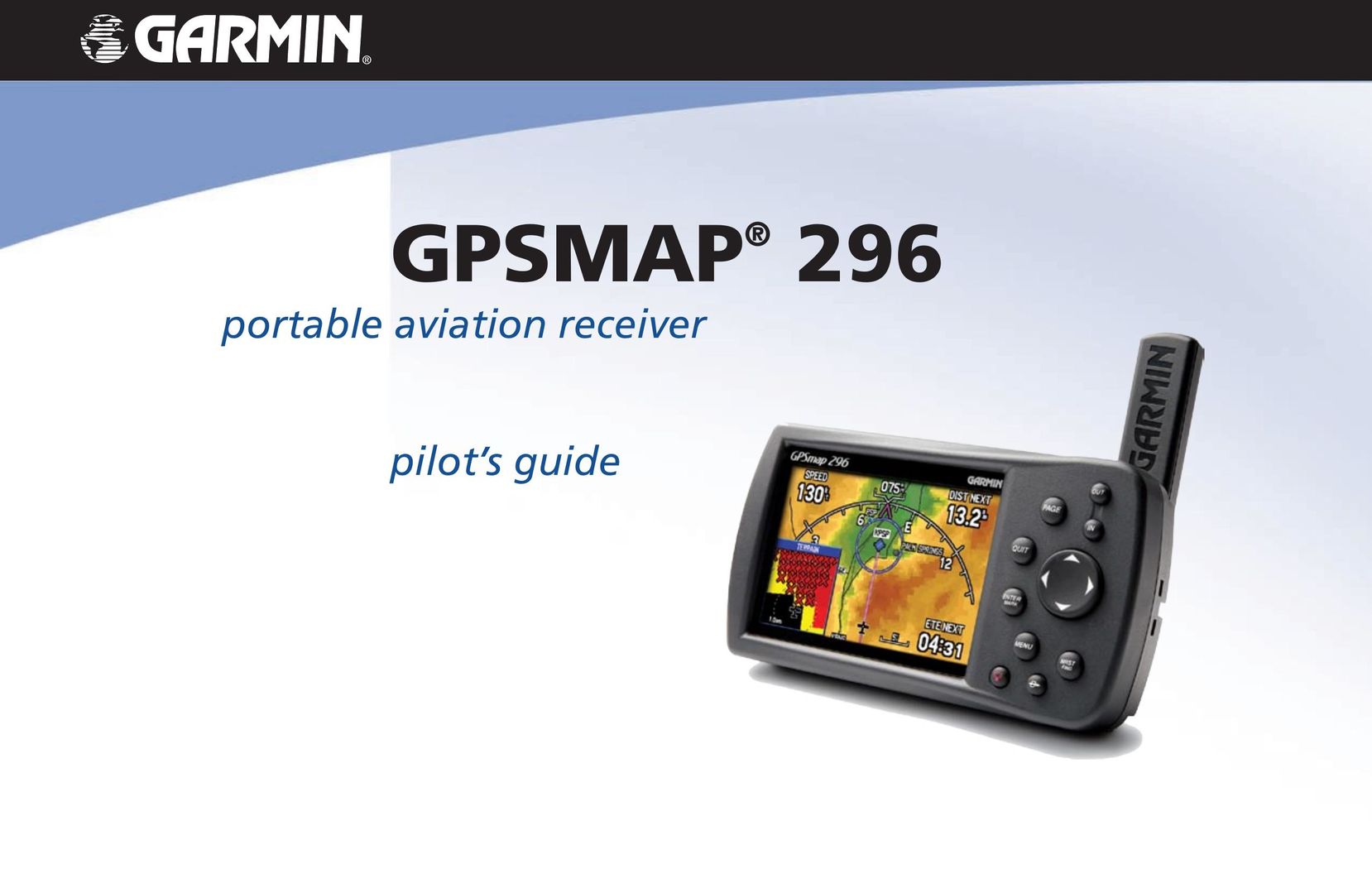 Garmin GPSMAP 296 Satellite Radio User Manual
