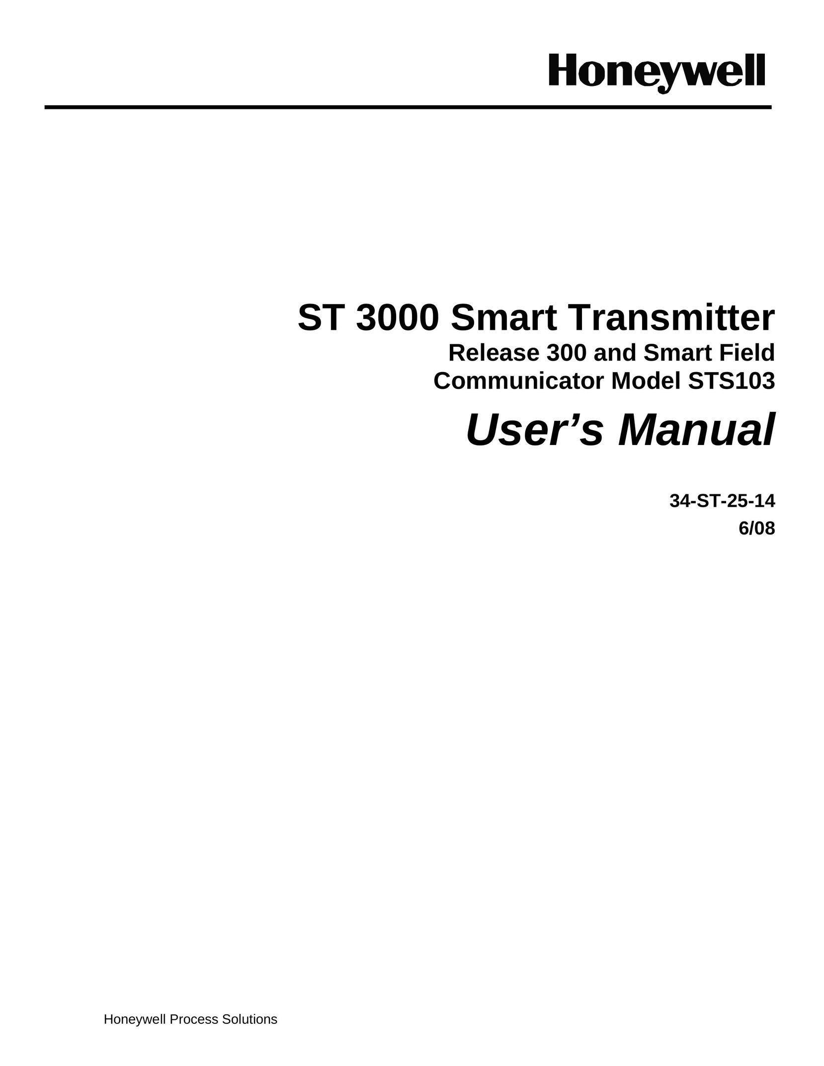 Honeywell ST 3000 Satellite Radio User Manual