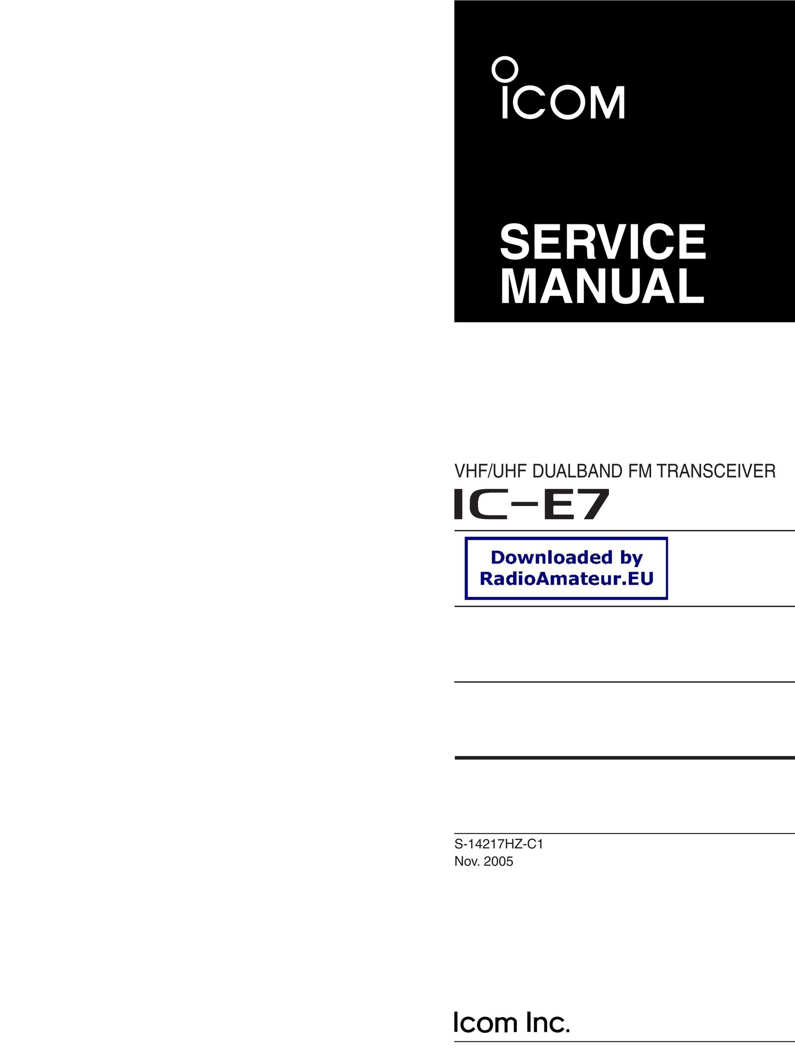 Icom S-14217HZ-C1 Satellite Radio User Manual