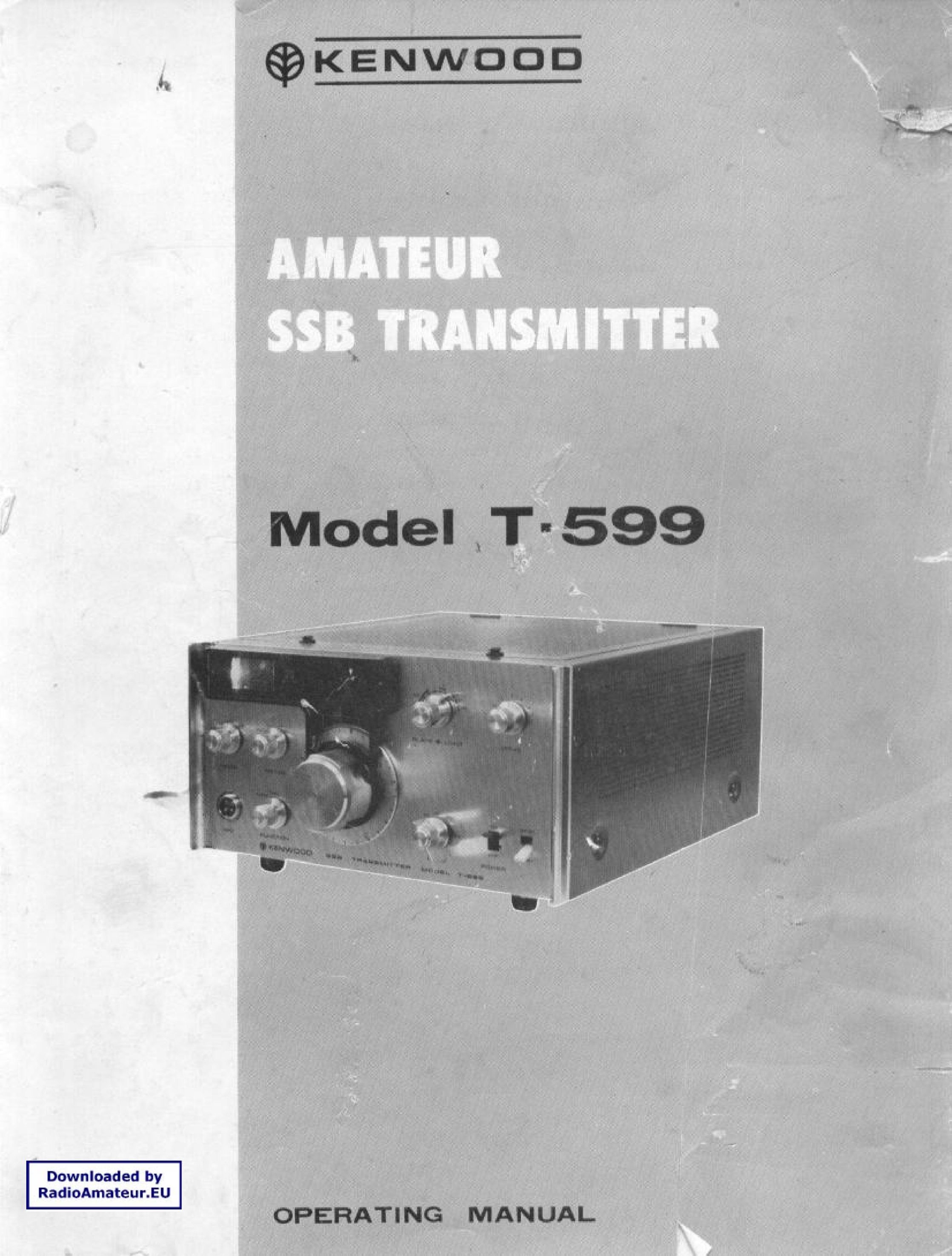 Kenwood T-599 Satellite Radio User Manual