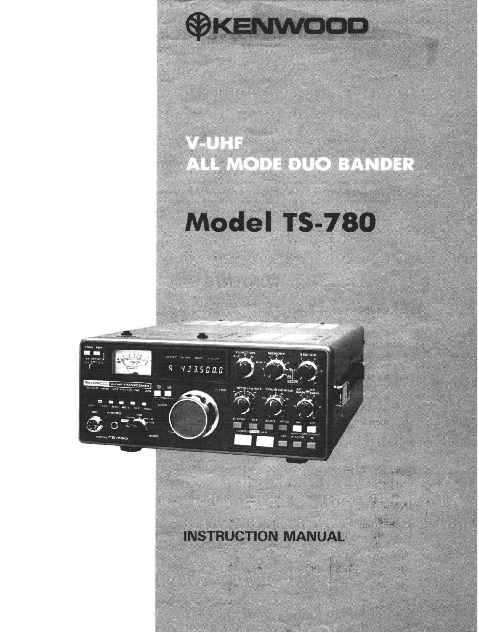Kenwood TS-780 Satellite Radio User Manual