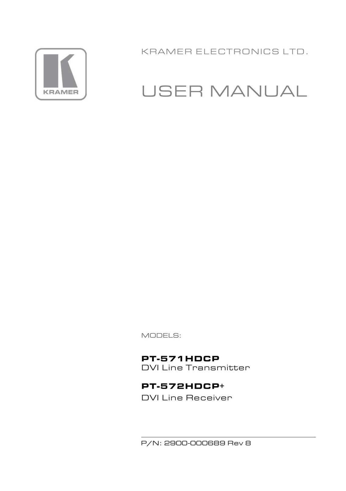 Kramer Electronics PT571HDCP Satellite Radio User Manual