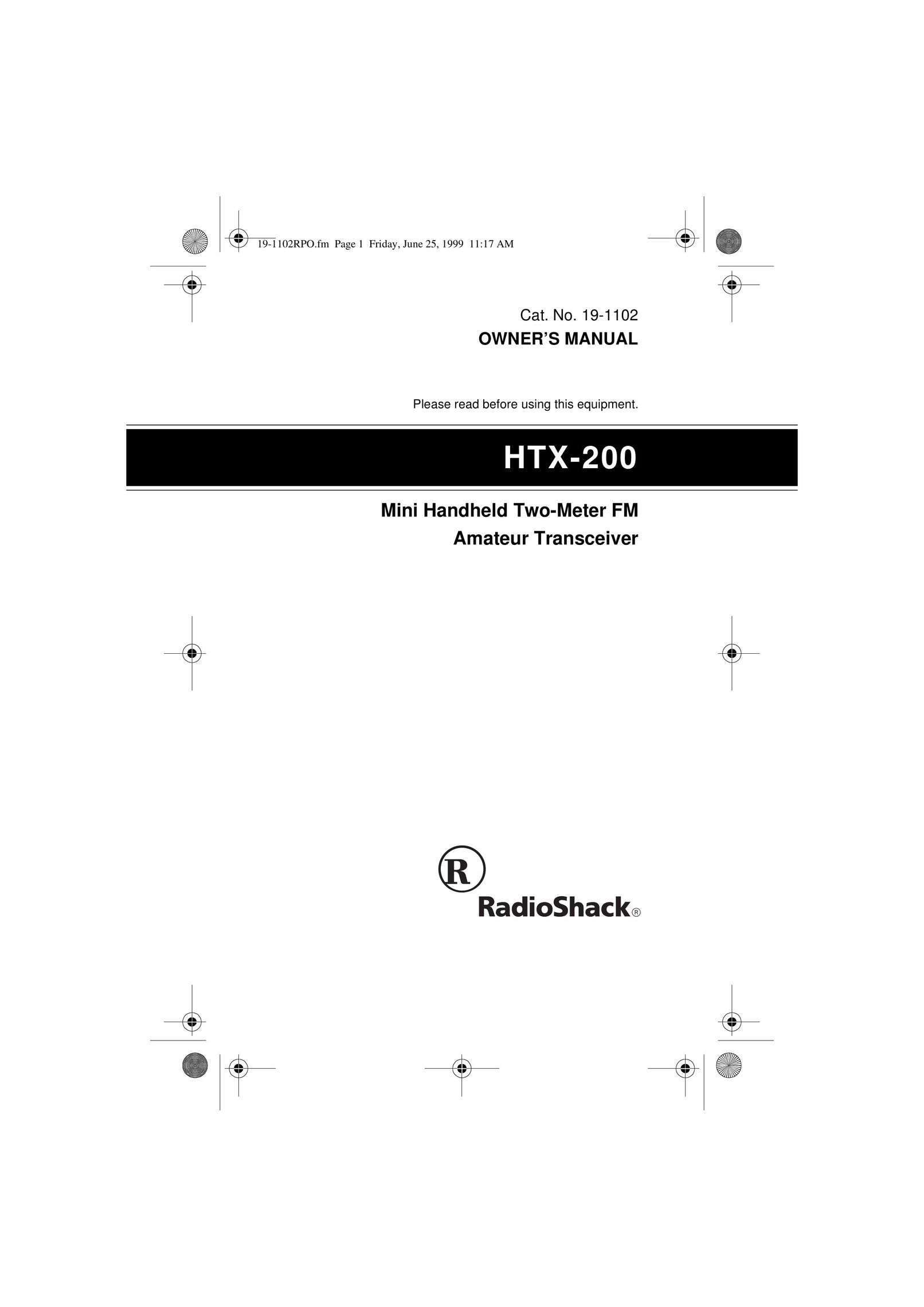 Radio Shack HTX-200 Satellite Radio User Manual