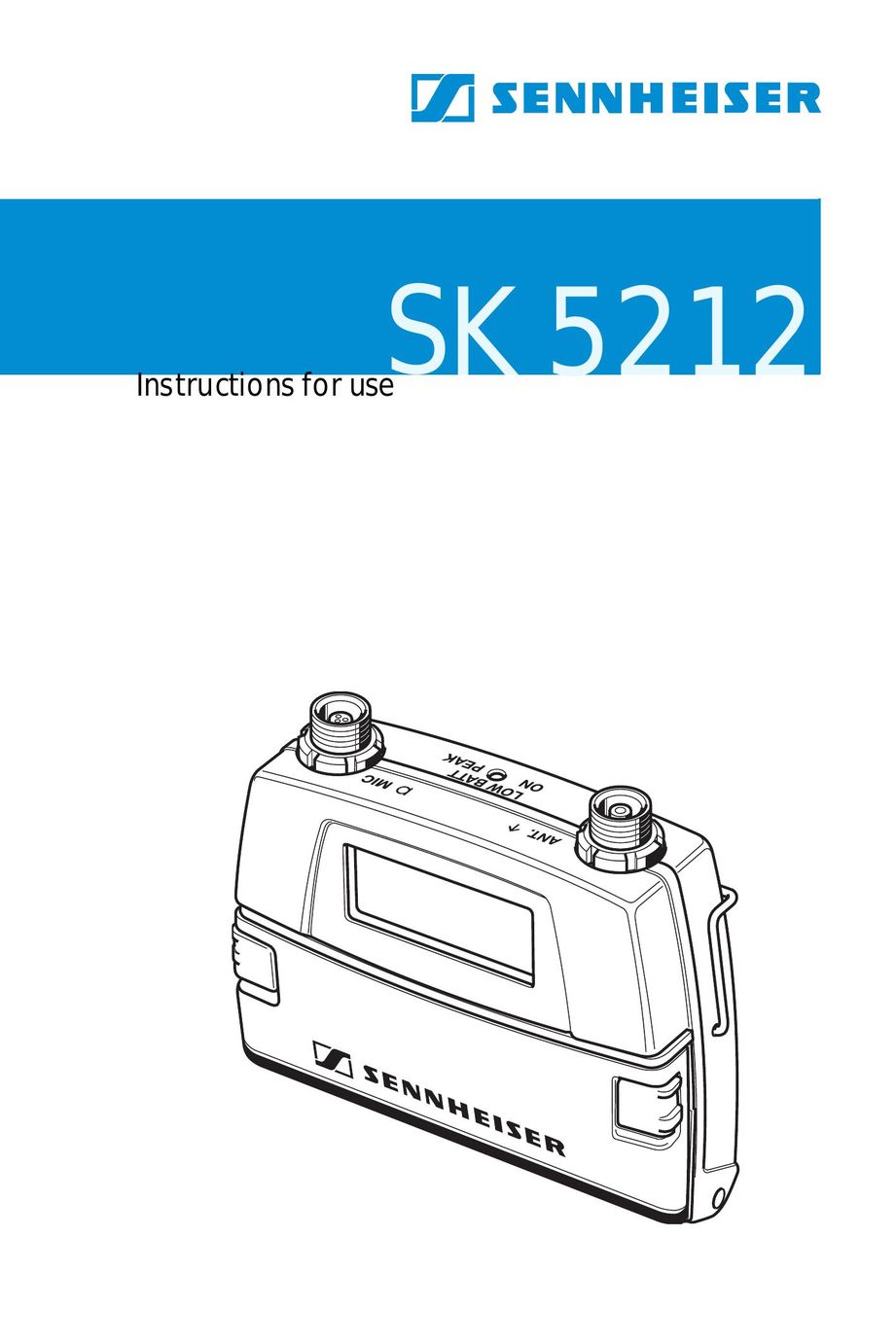 Sennheiser SK 5212 Satellite Radio User Manual