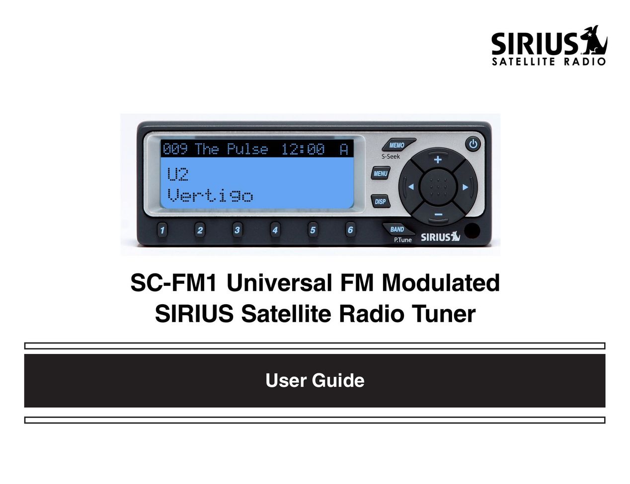 Sirius Satellite Radio SC-FM1 Satellite Radio User Manual