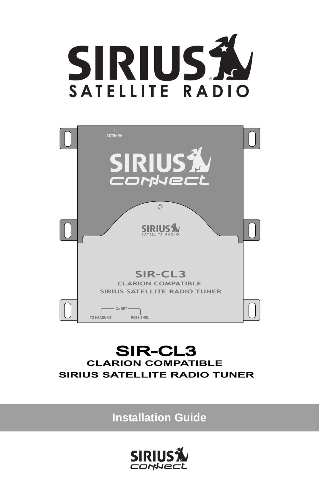 Sirius Satellite Radio SIR-CL3 Satellite Radio User Manual
