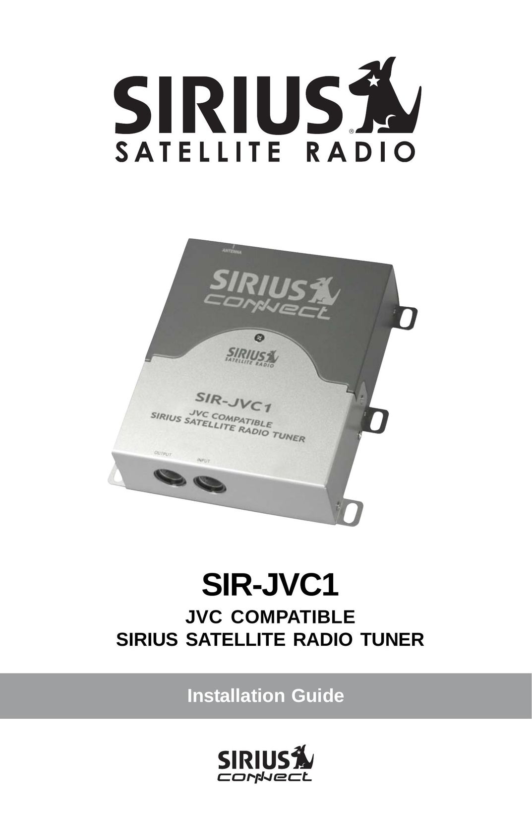 Sirius Satellite Radio SIR-JVC1 Satellite Radio User Manual