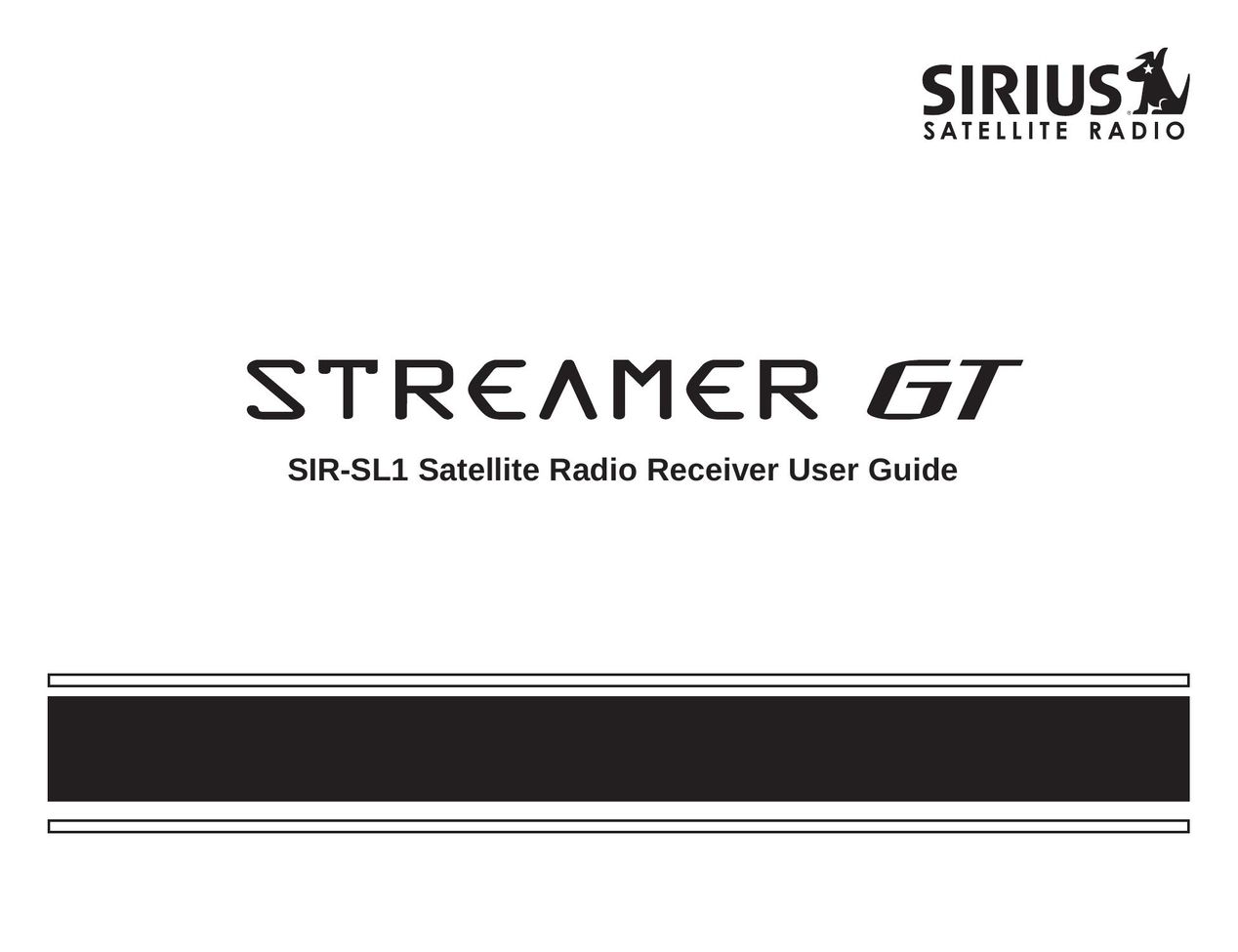 Sirius Satellite Radio SIR-SL1 Satellite Radio User Manual