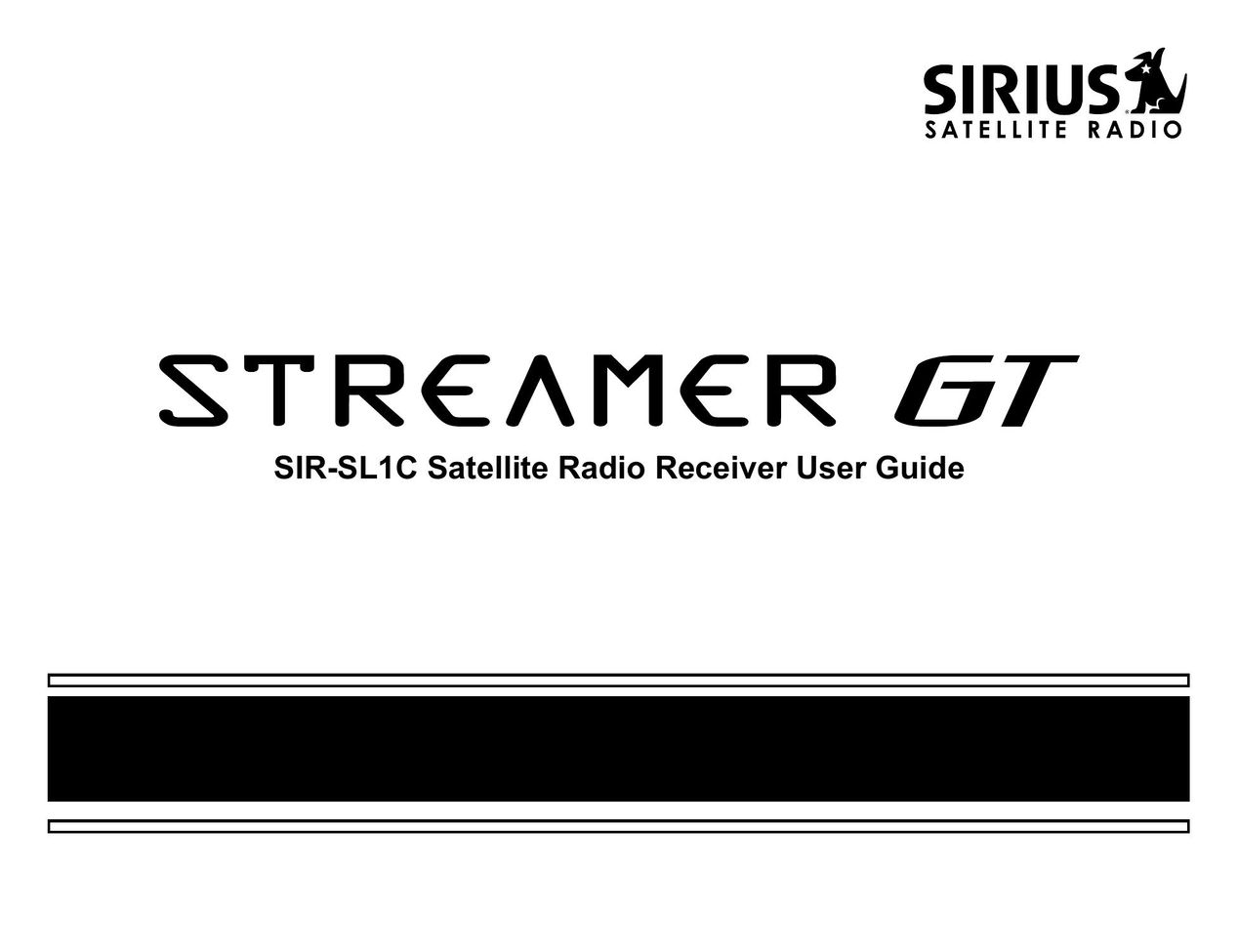 Sirius Satellite Radio SIR-SL1C Satellite Radio User Manual